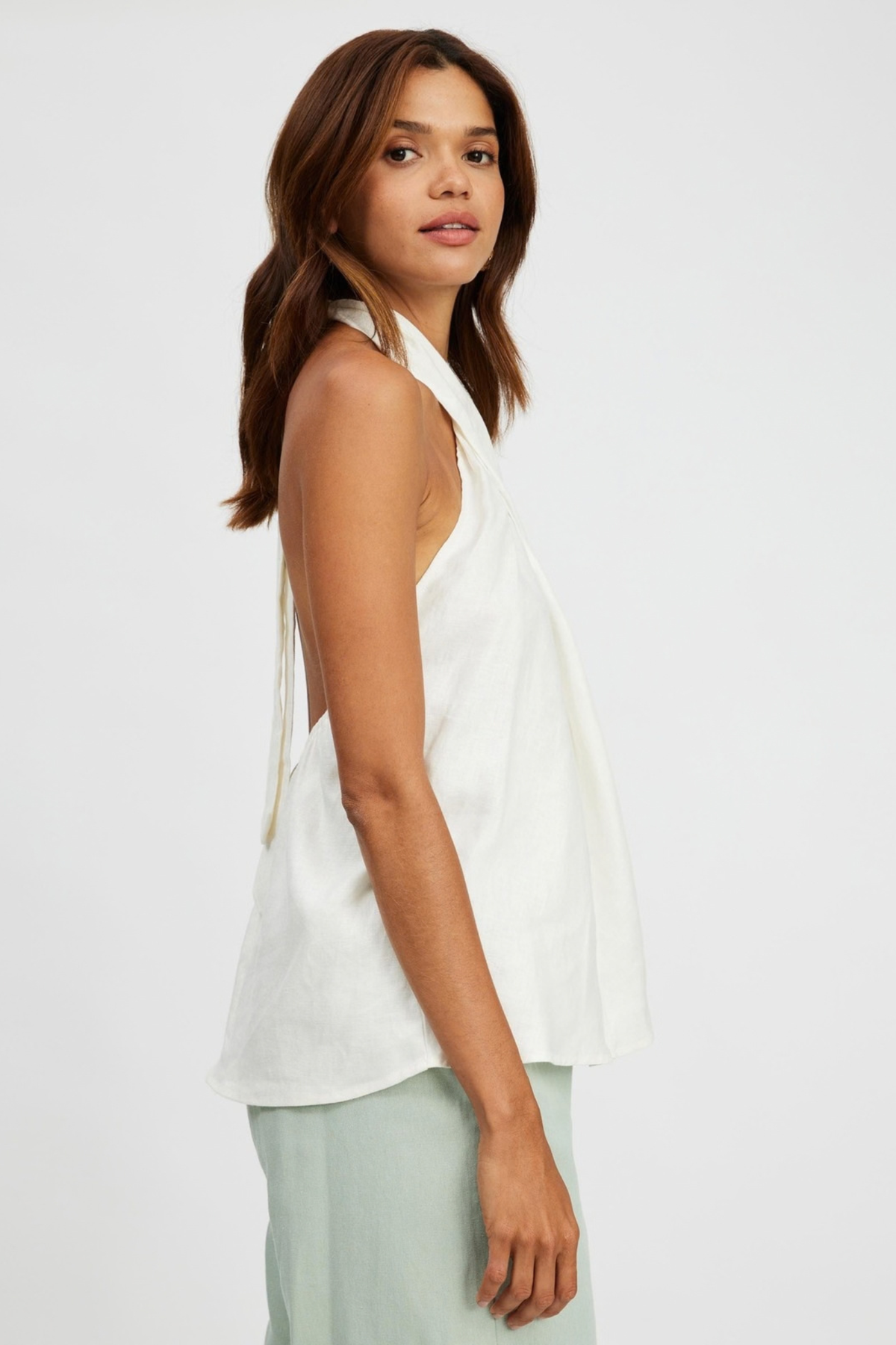 Criss Cross Halter Sleeveless Top