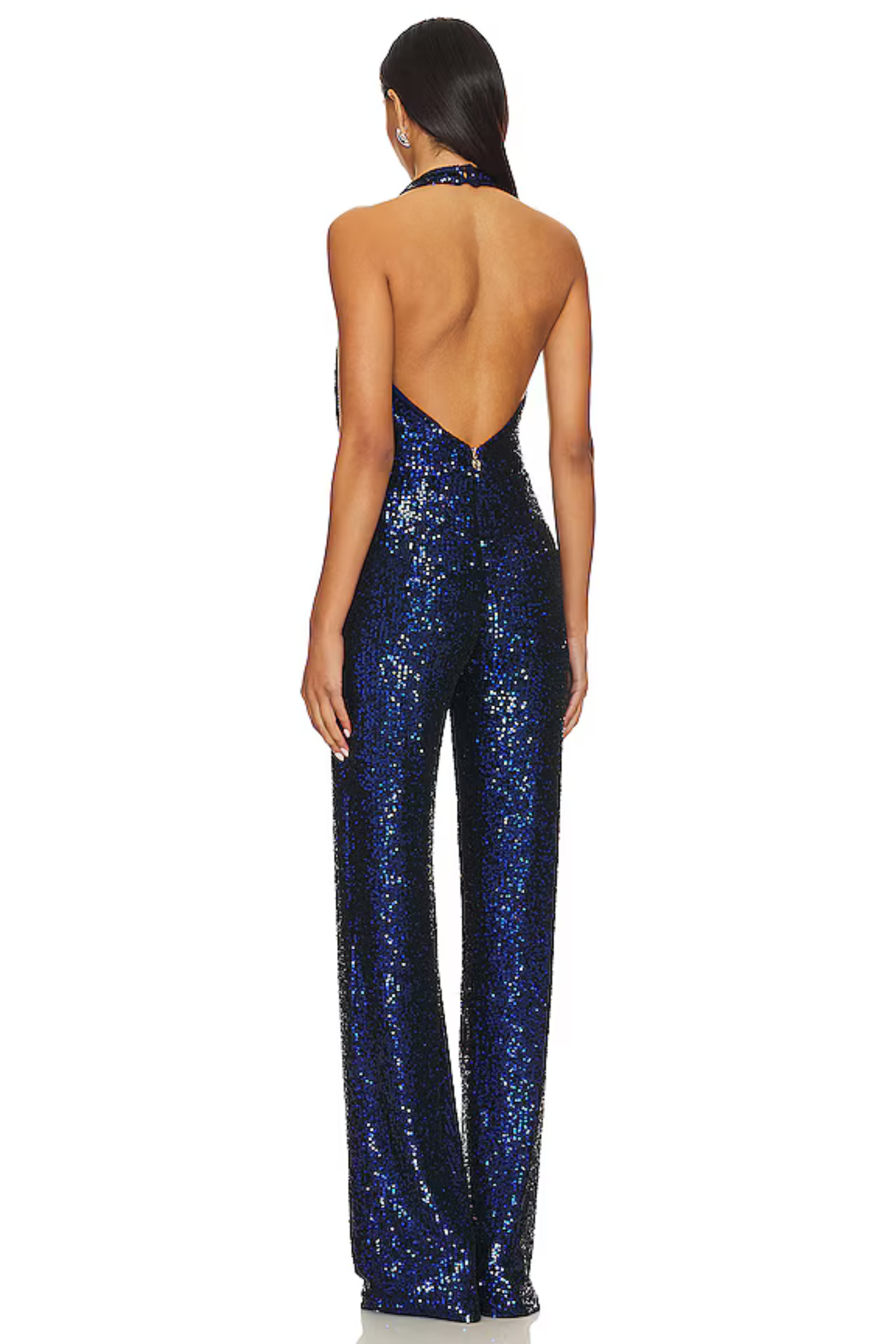 Sequin Halter Evening Jumpsuit