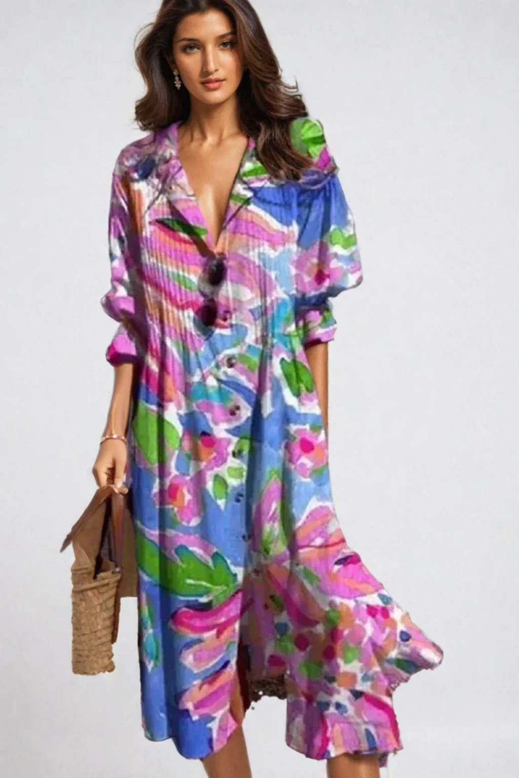 Sunset Bloom Boho Dress