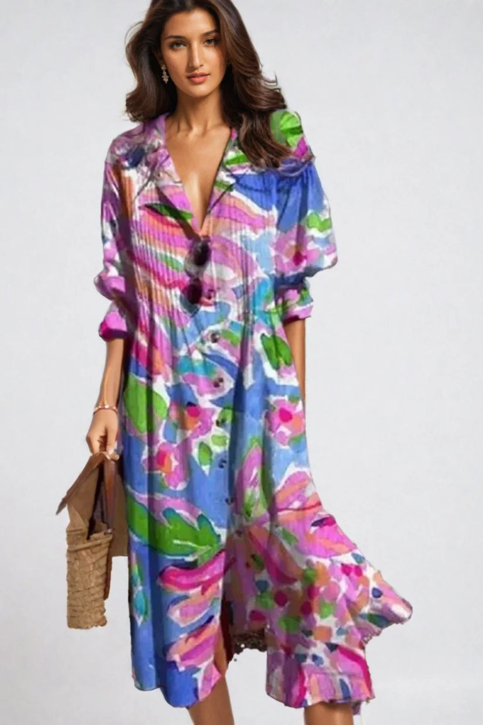 Sunset Bloom Boho Dress