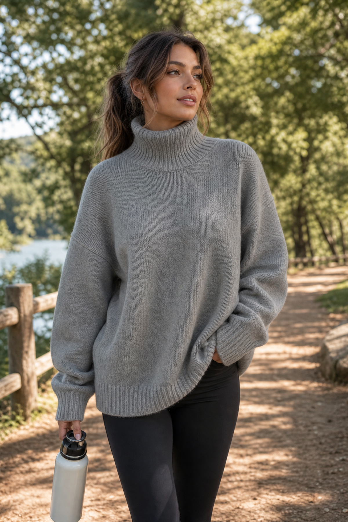 High Neck Relaxed Fit Sweater