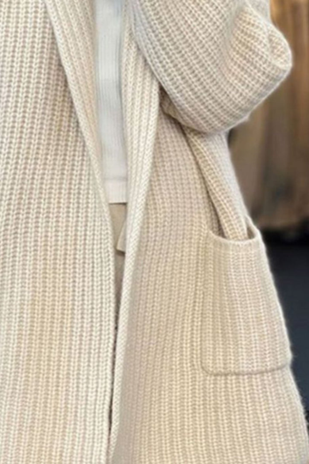Women's Oversized Ribbed Knit Cardigan