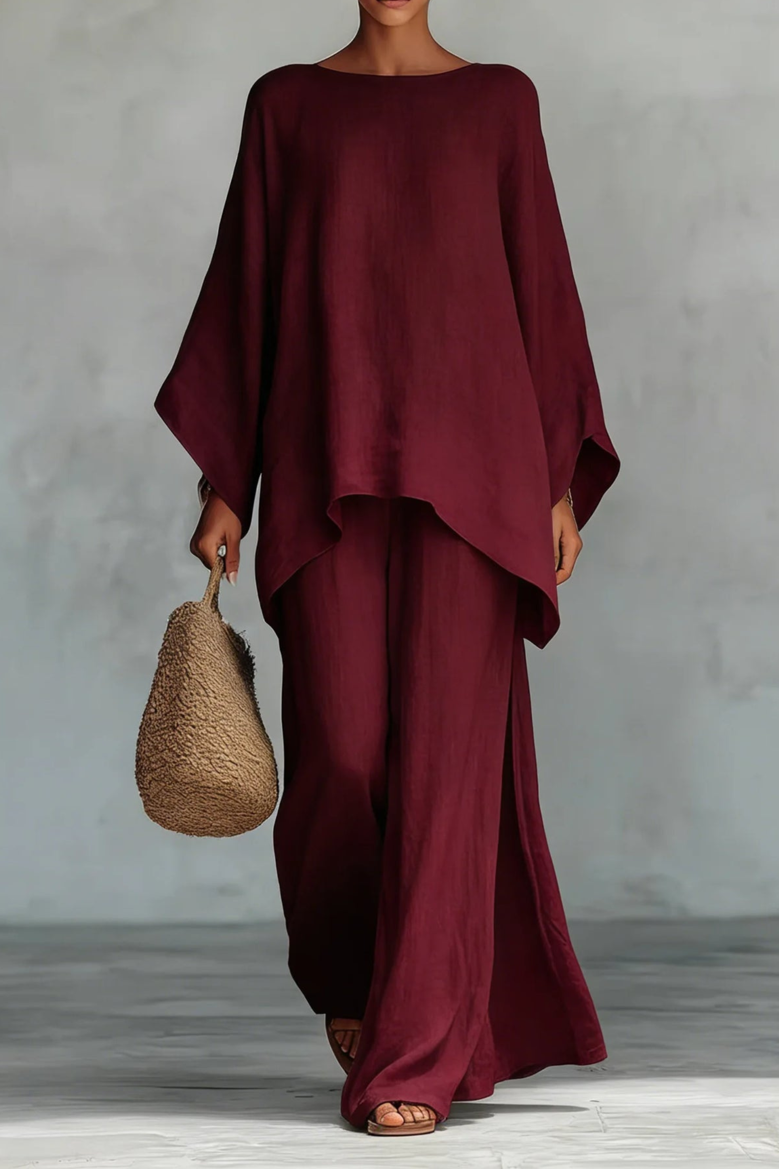 Minimalist Linen Pants Set Sleeveless Co Ord Two Piece