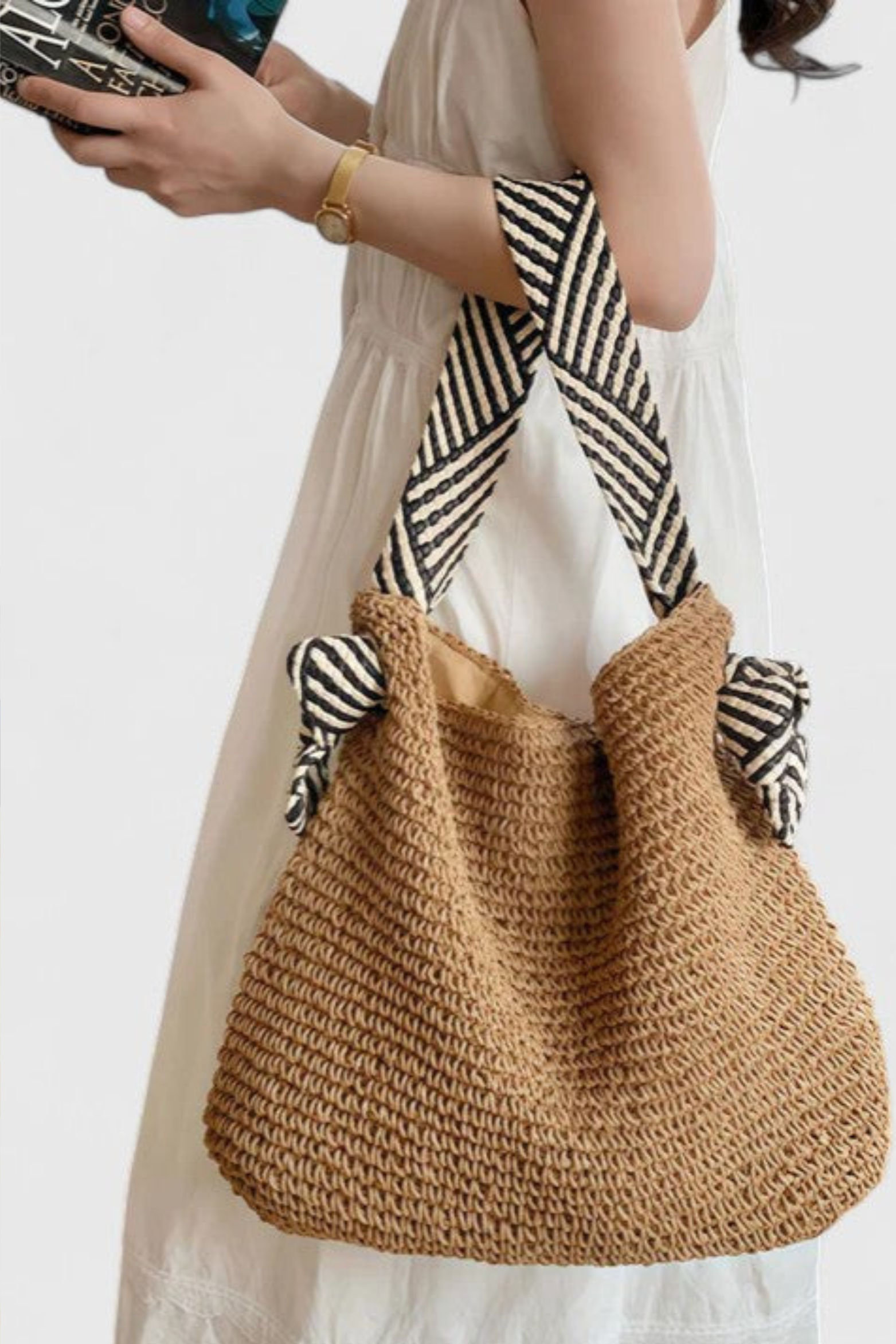 Boho Chic Woven Shoulder Bag