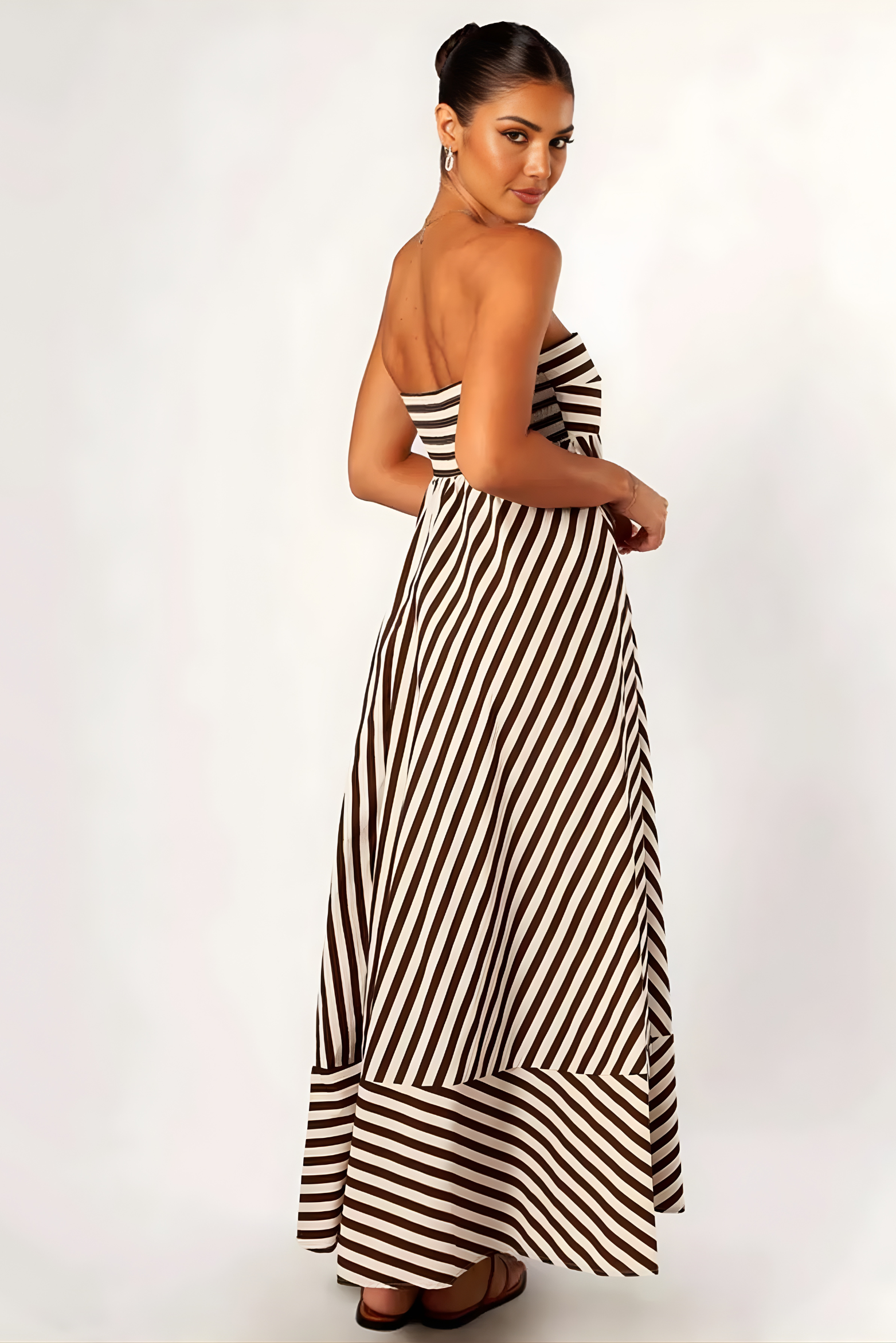 Nocturnal Charm Ruched Maxi Dress