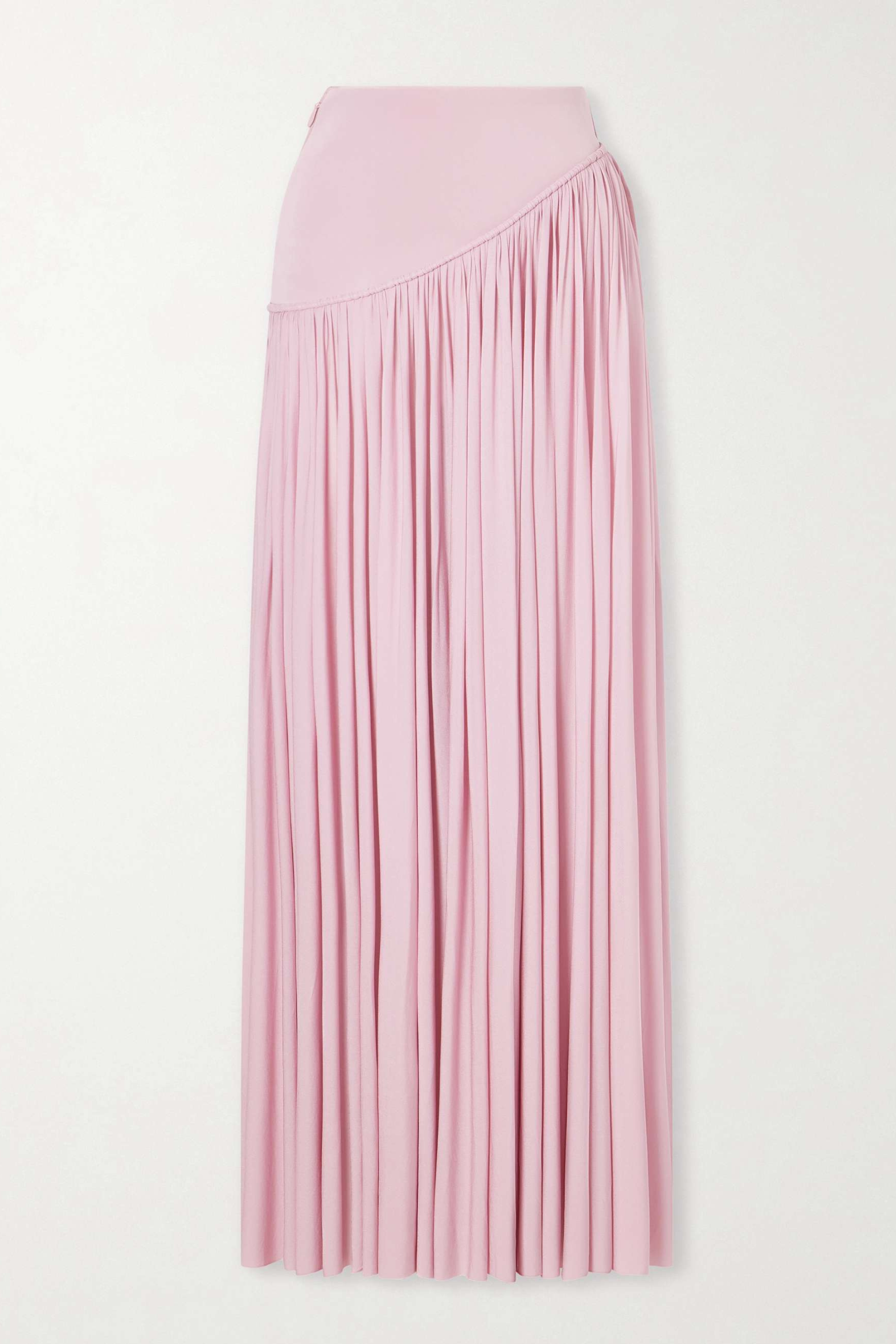 Cutout Ruched Crop Top and Pleated Maxi Skirt Set