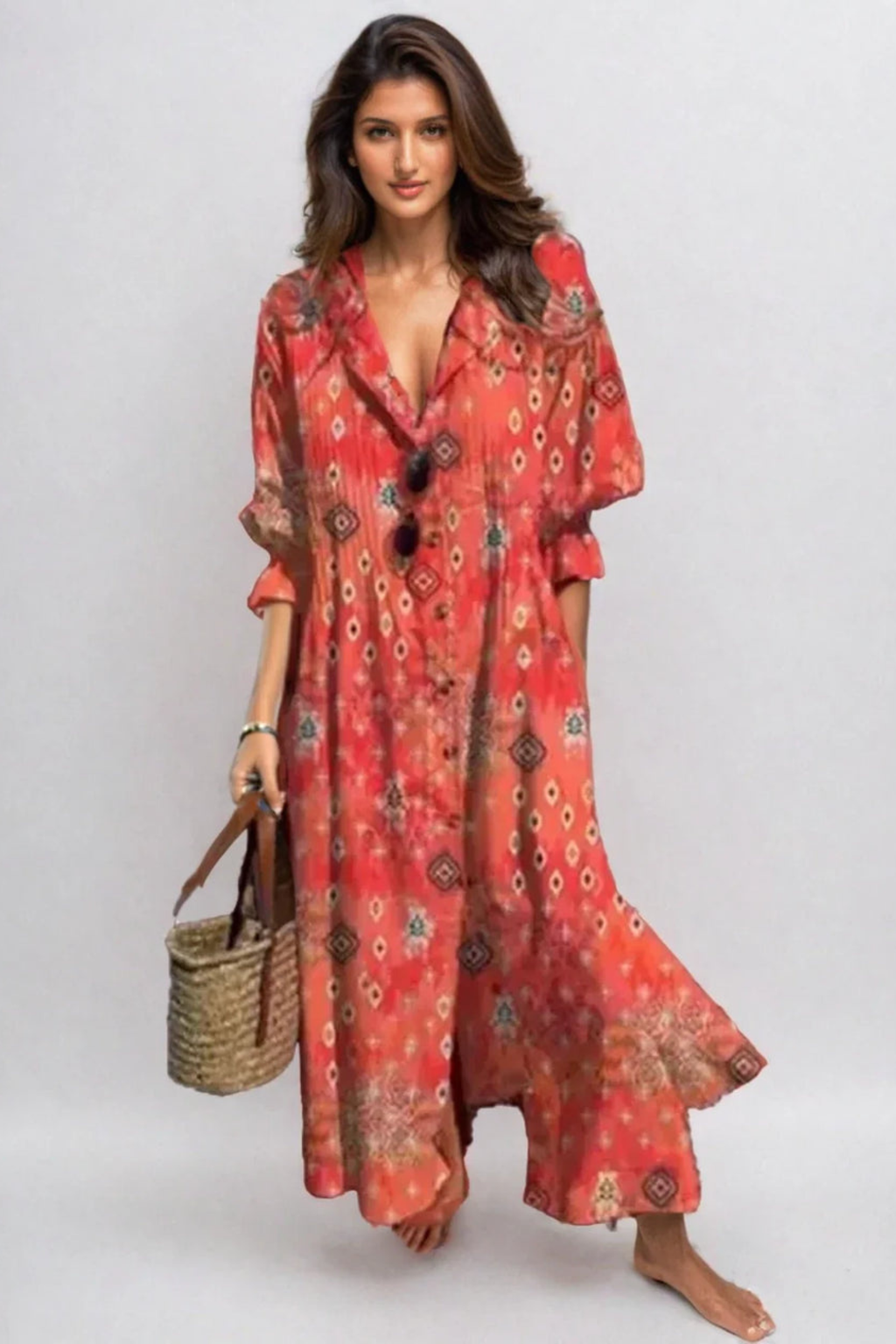 Sunset Bloom Boho Dress