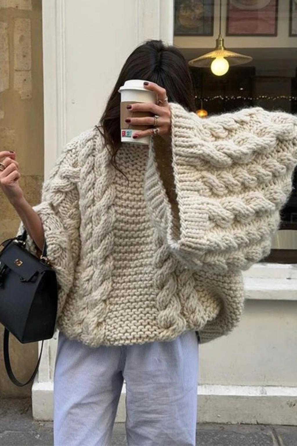 Women's Oversized Knit Pullover Sweater