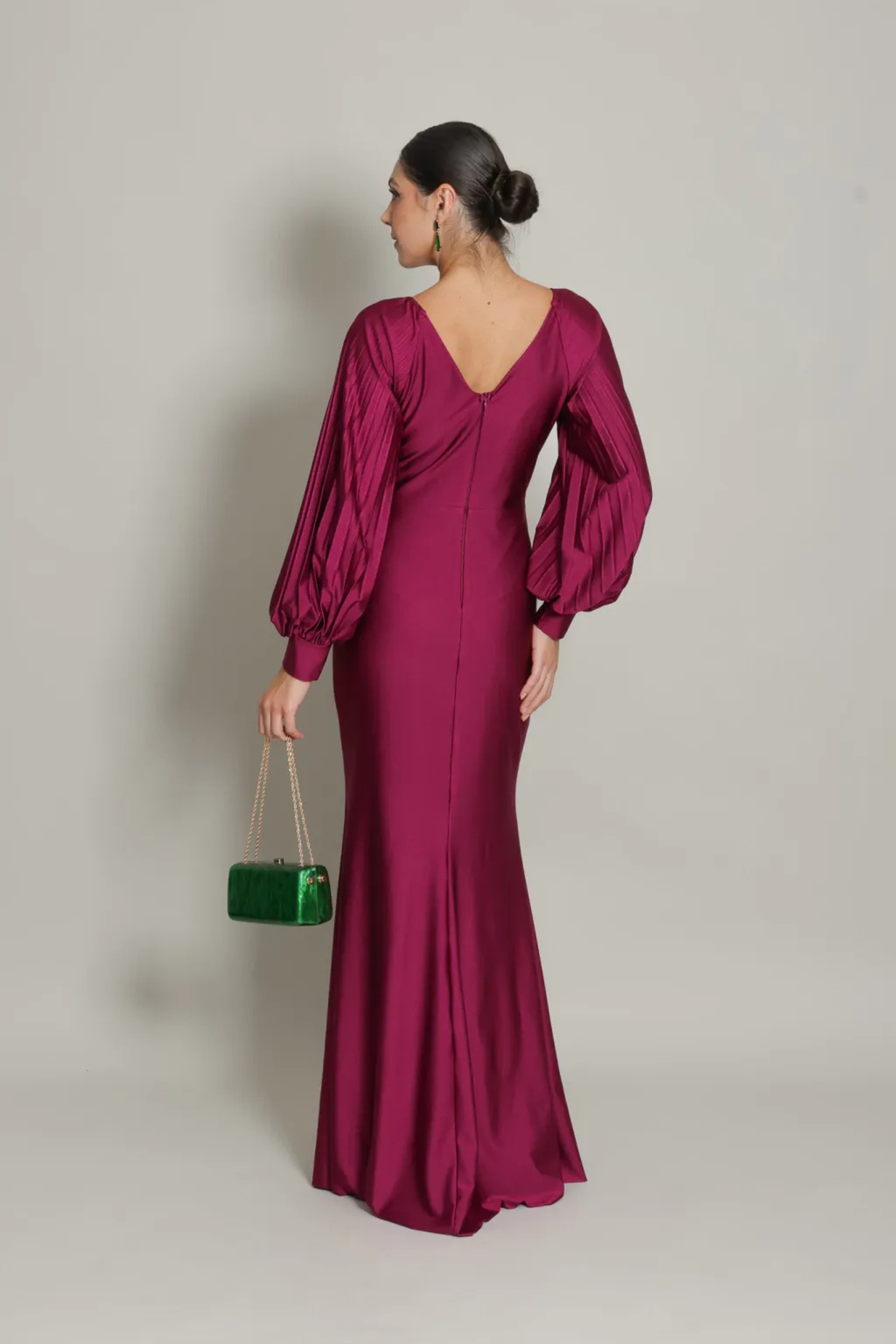 Satin Twist Waist Maxi Dress with Side Slit