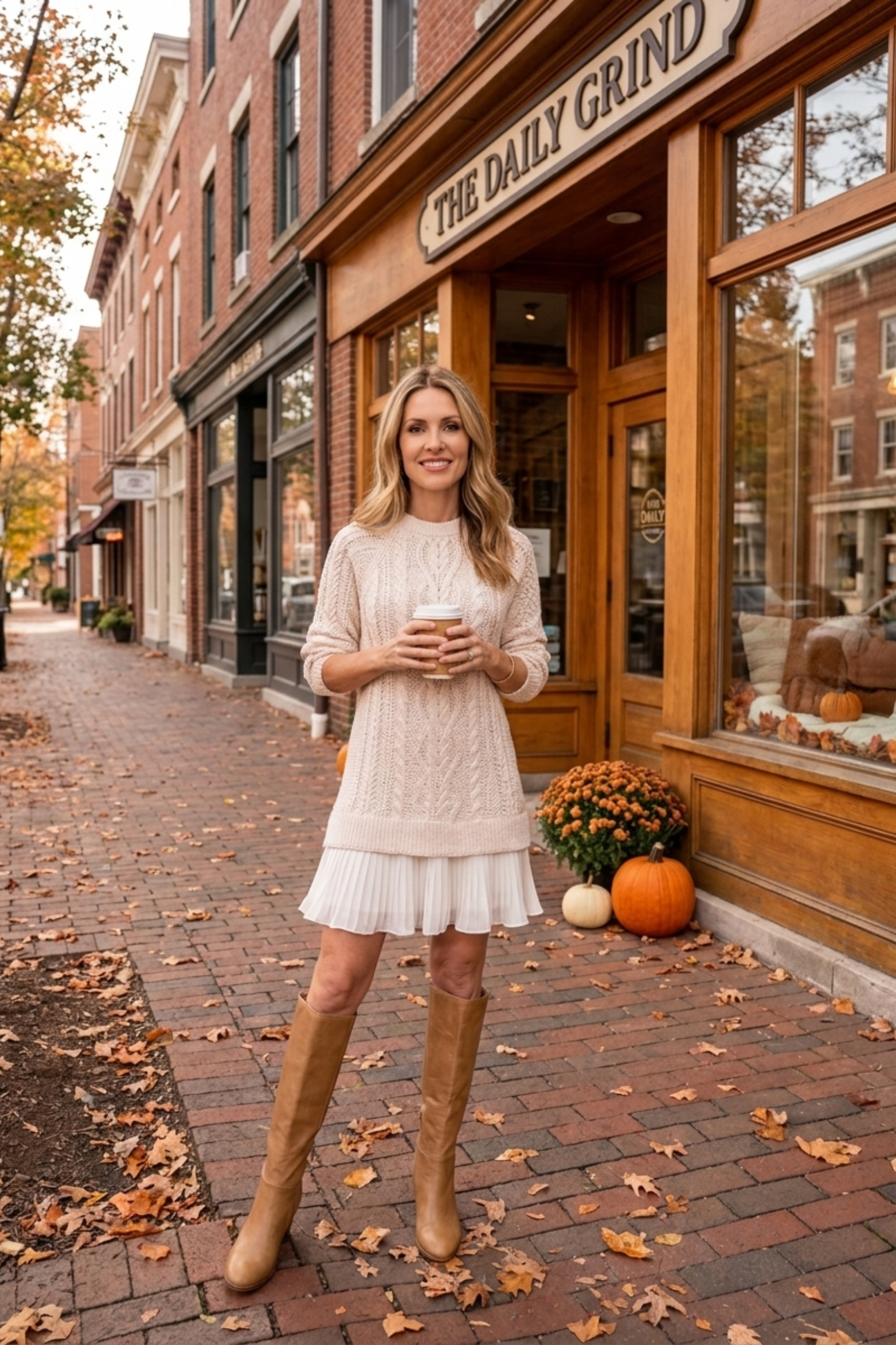Women's Cable Knit Sweater Dress