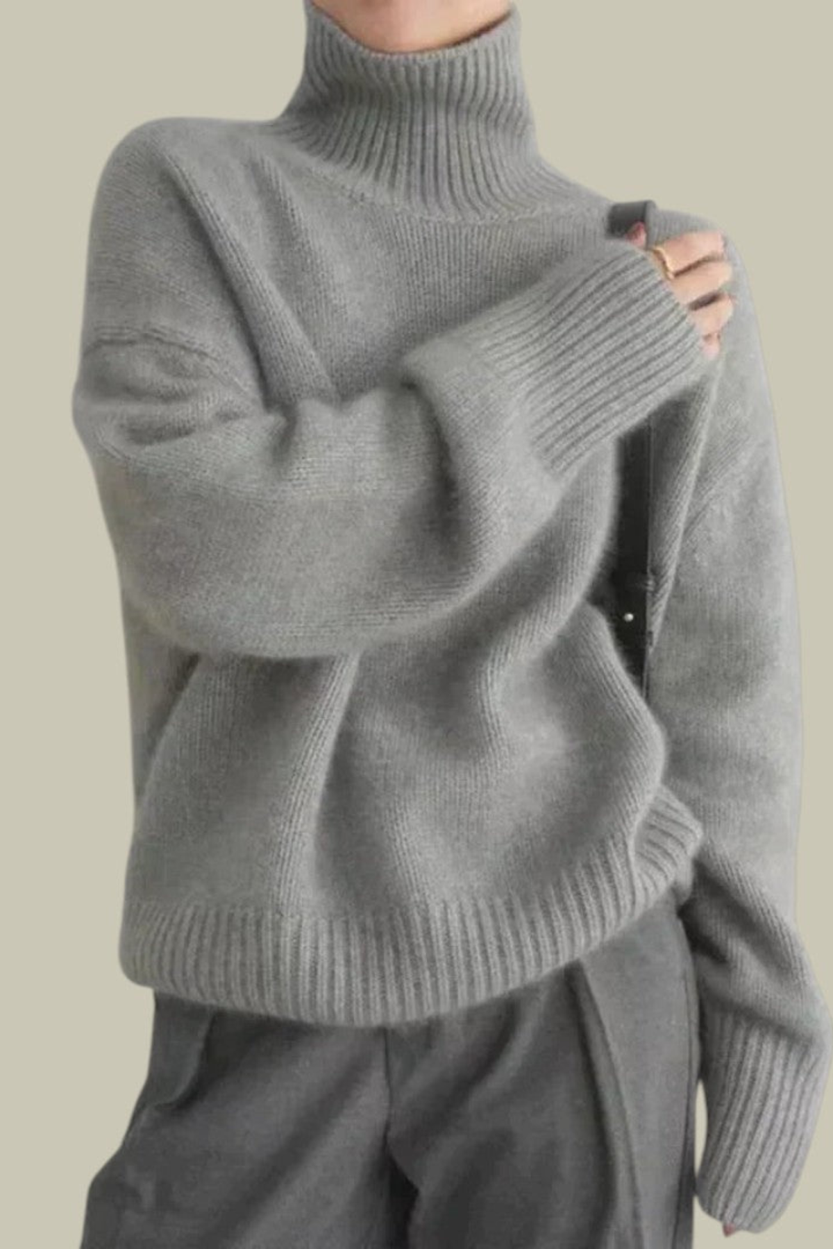 High Neck Relaxed Fit Sweater