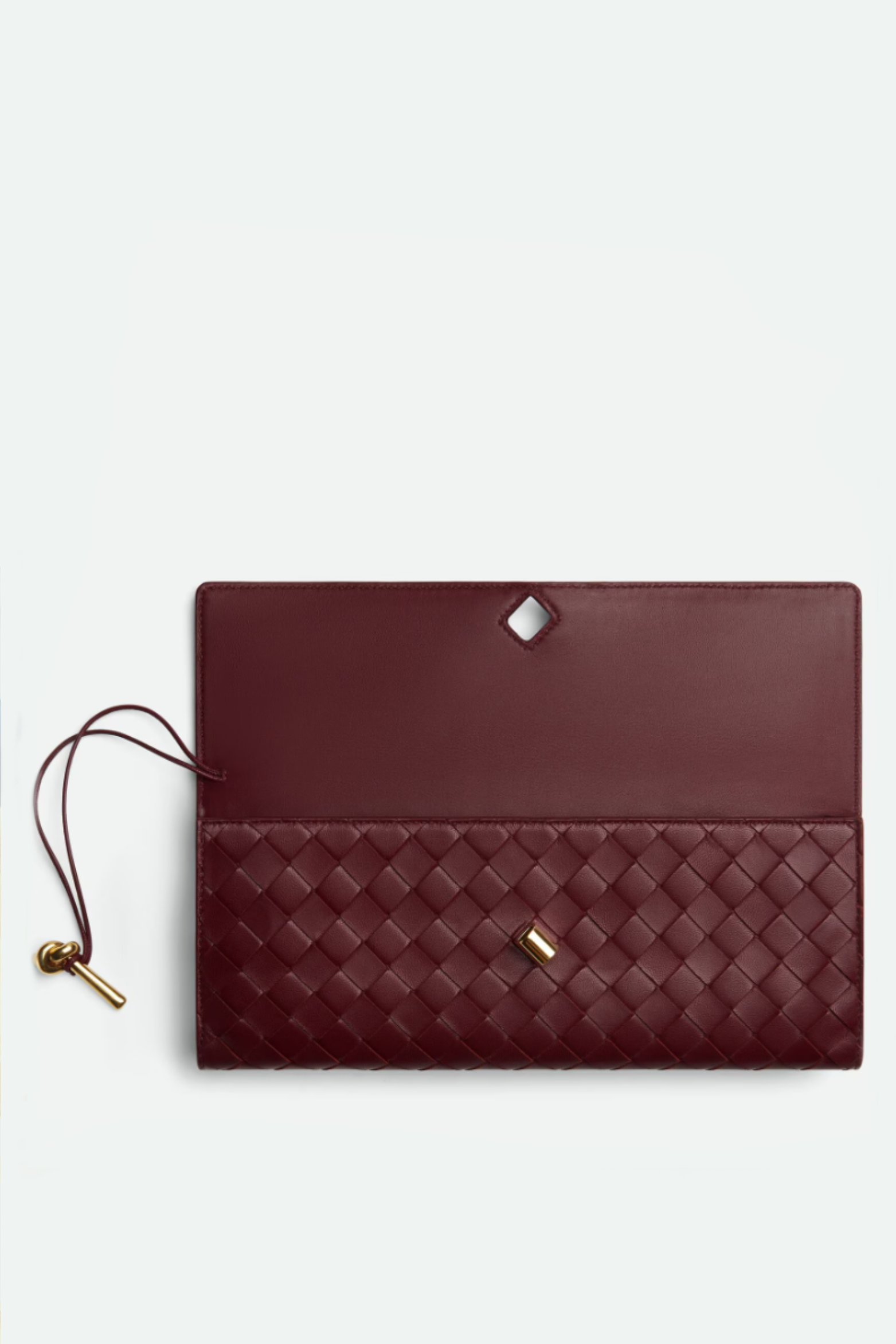 Structured Faux Leather Tote Clutch