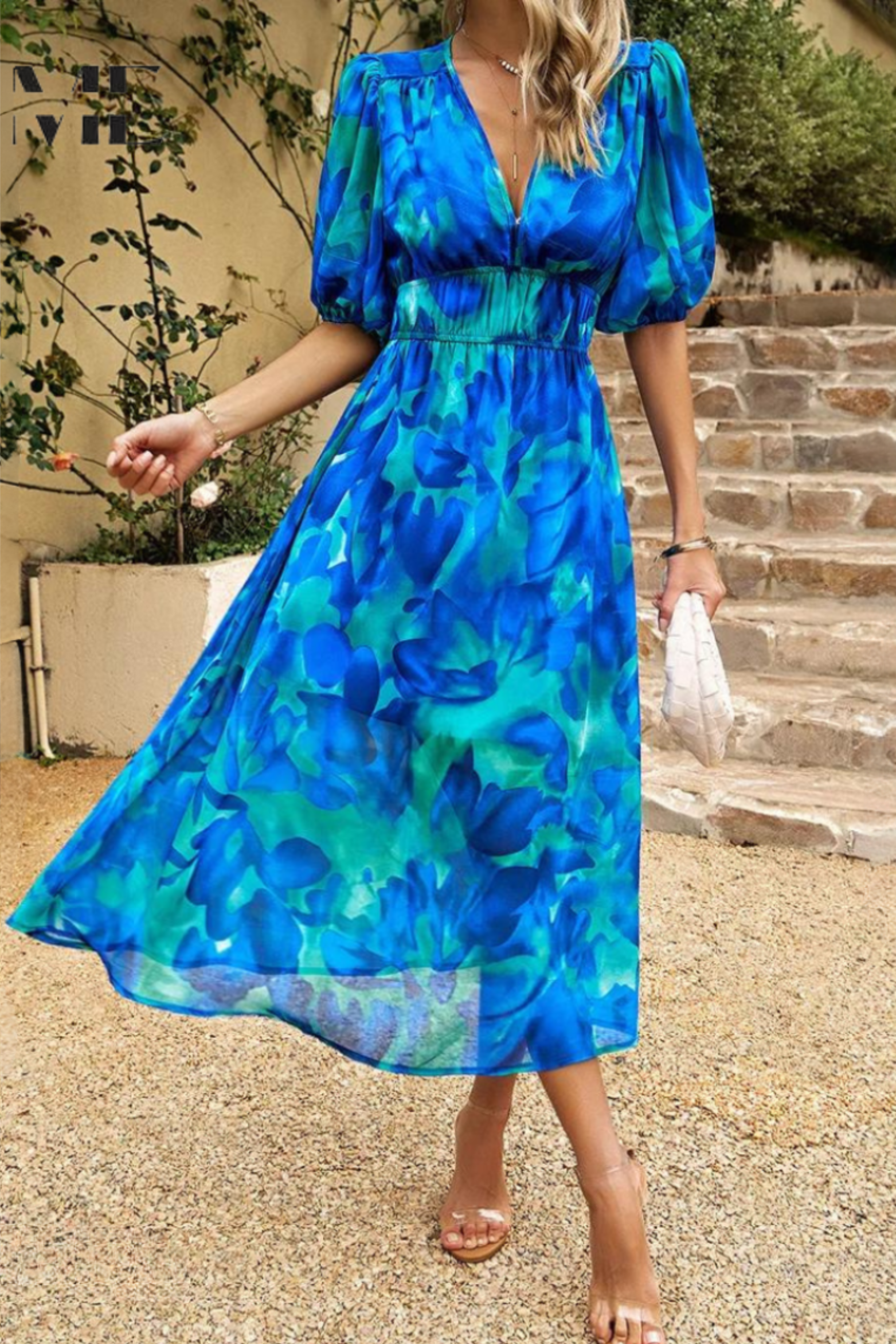 Romantic Floral Midi Dress