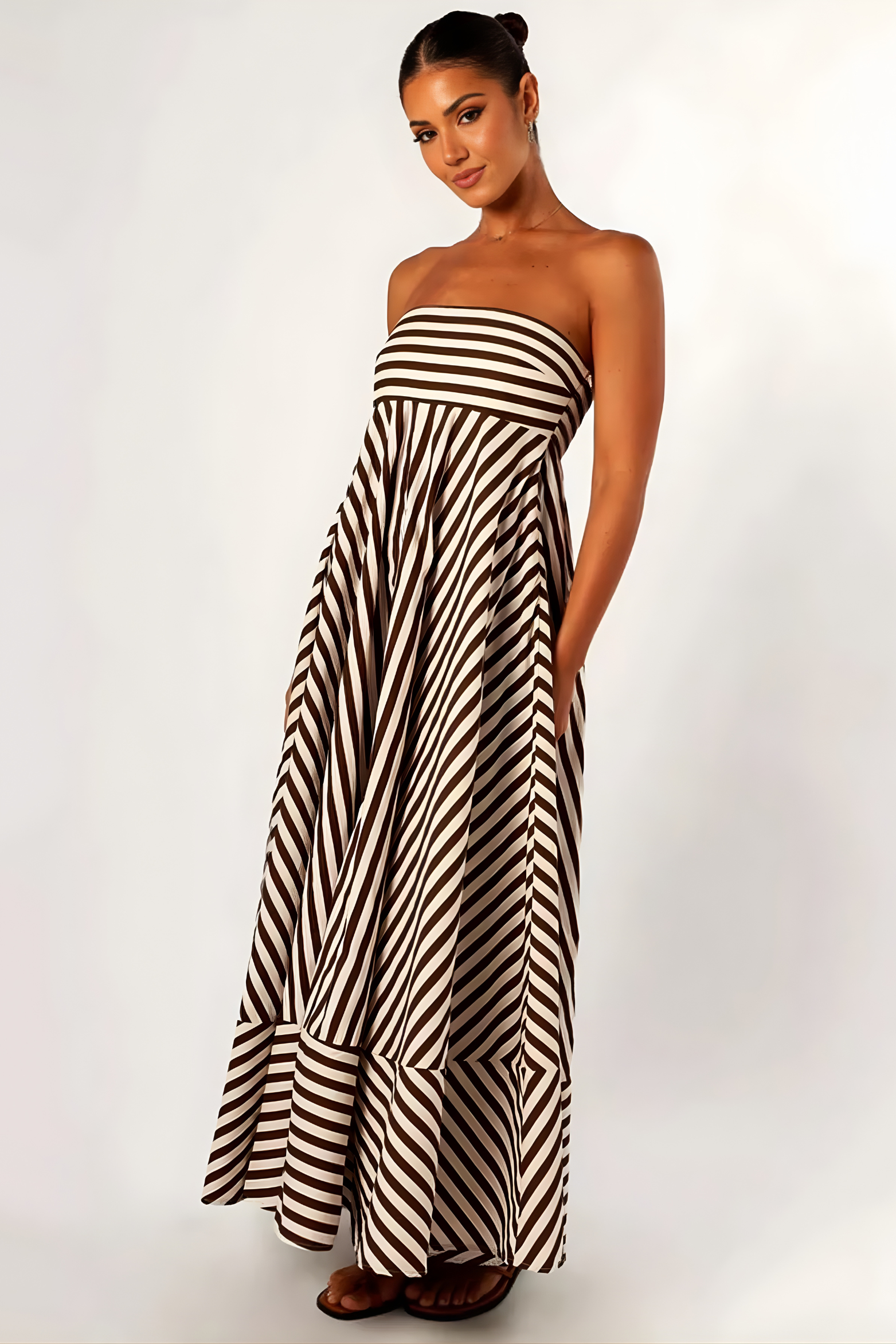 Nocturnal Charm Ruched Maxi Dress