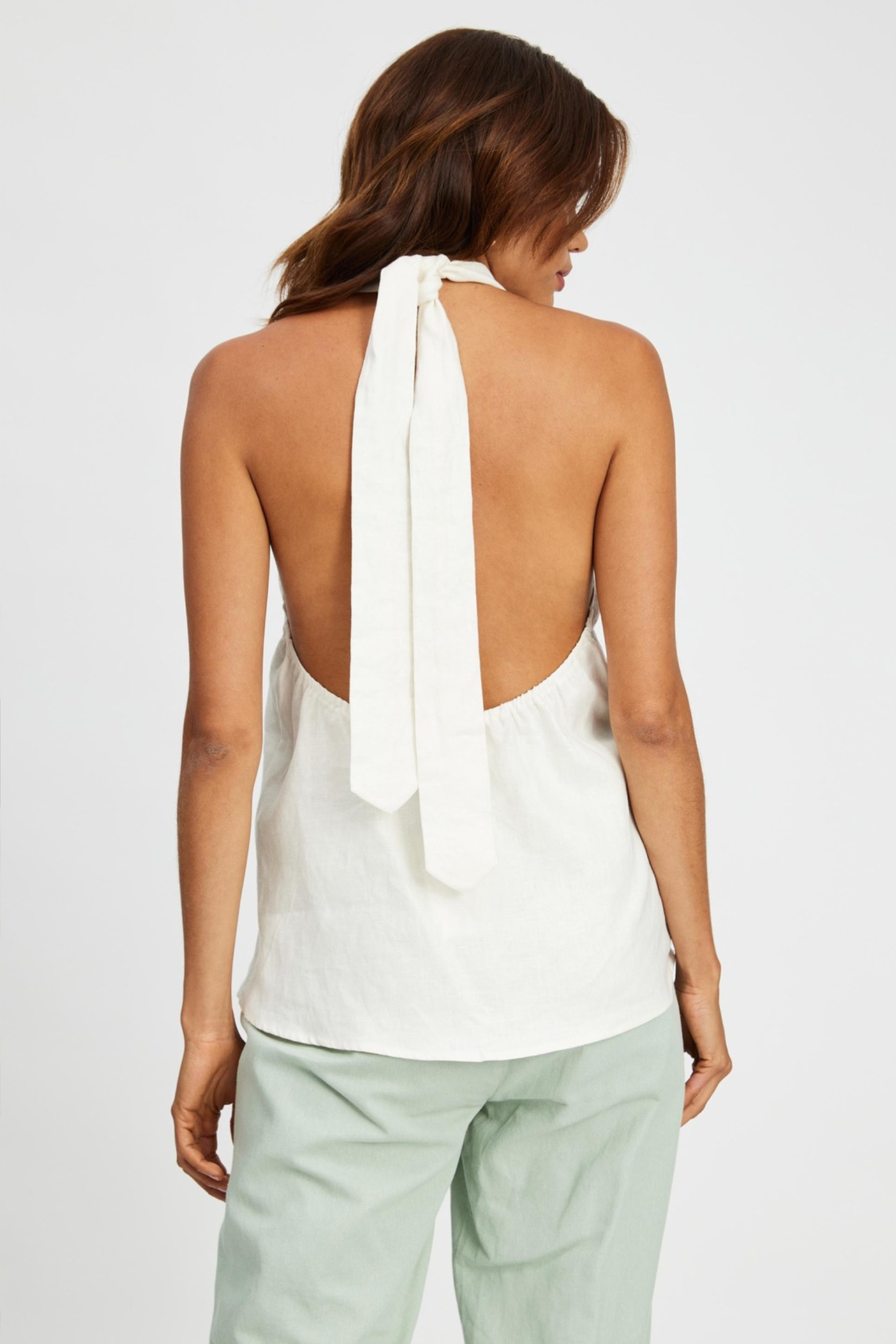 Criss Cross Halter Sleeveless Top