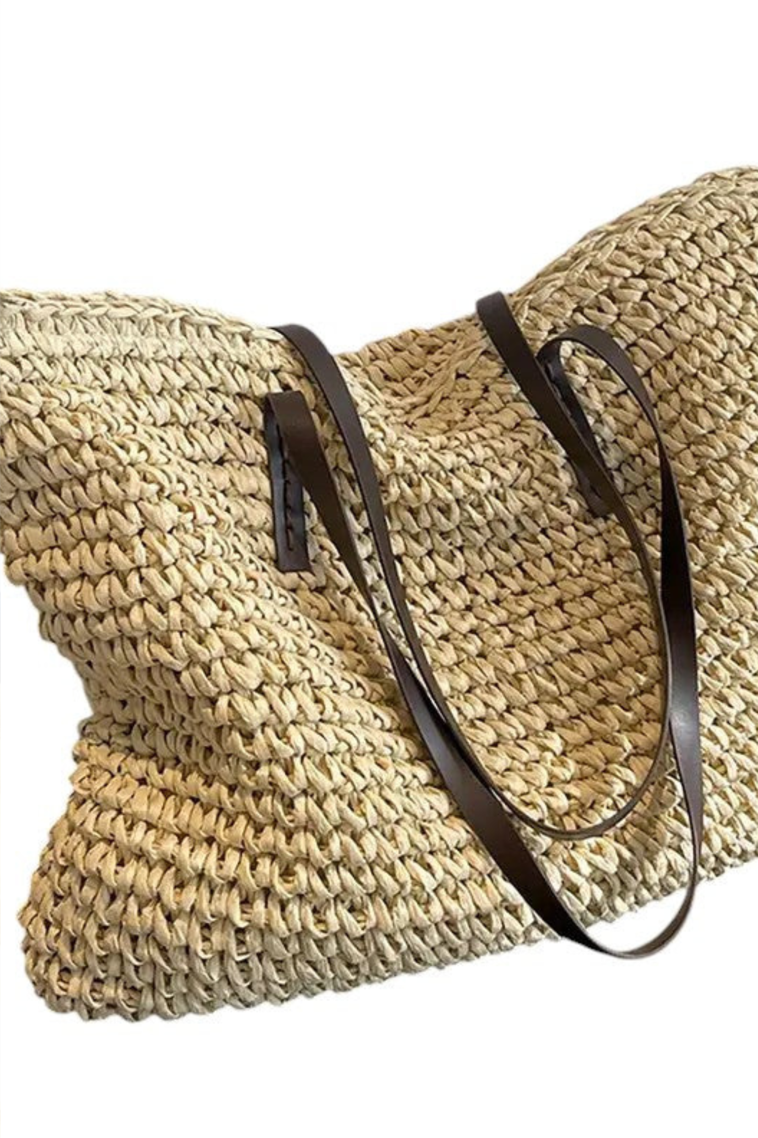 Woven Tote Bag with Spacious Lightweight Design