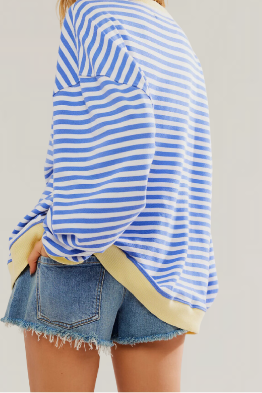 Relaxed Striped Crew Neck Sweater