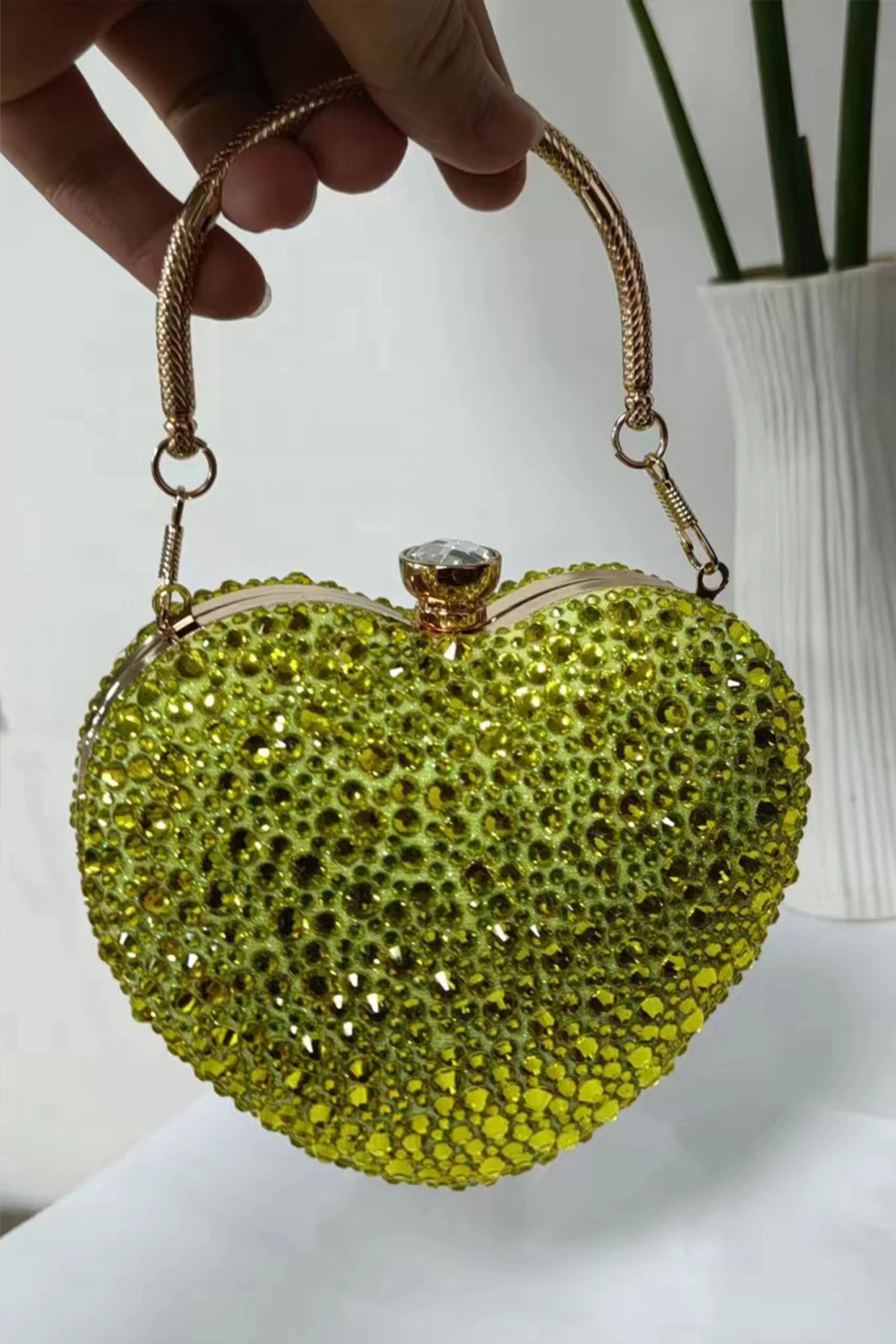 Twist Lock Box Clutch Bag