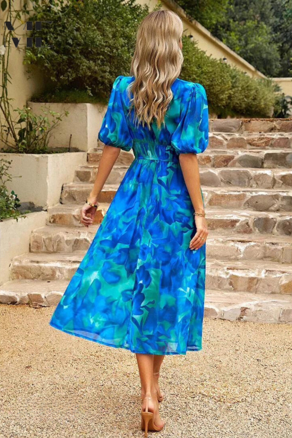 Romantic Floral Midi Dress