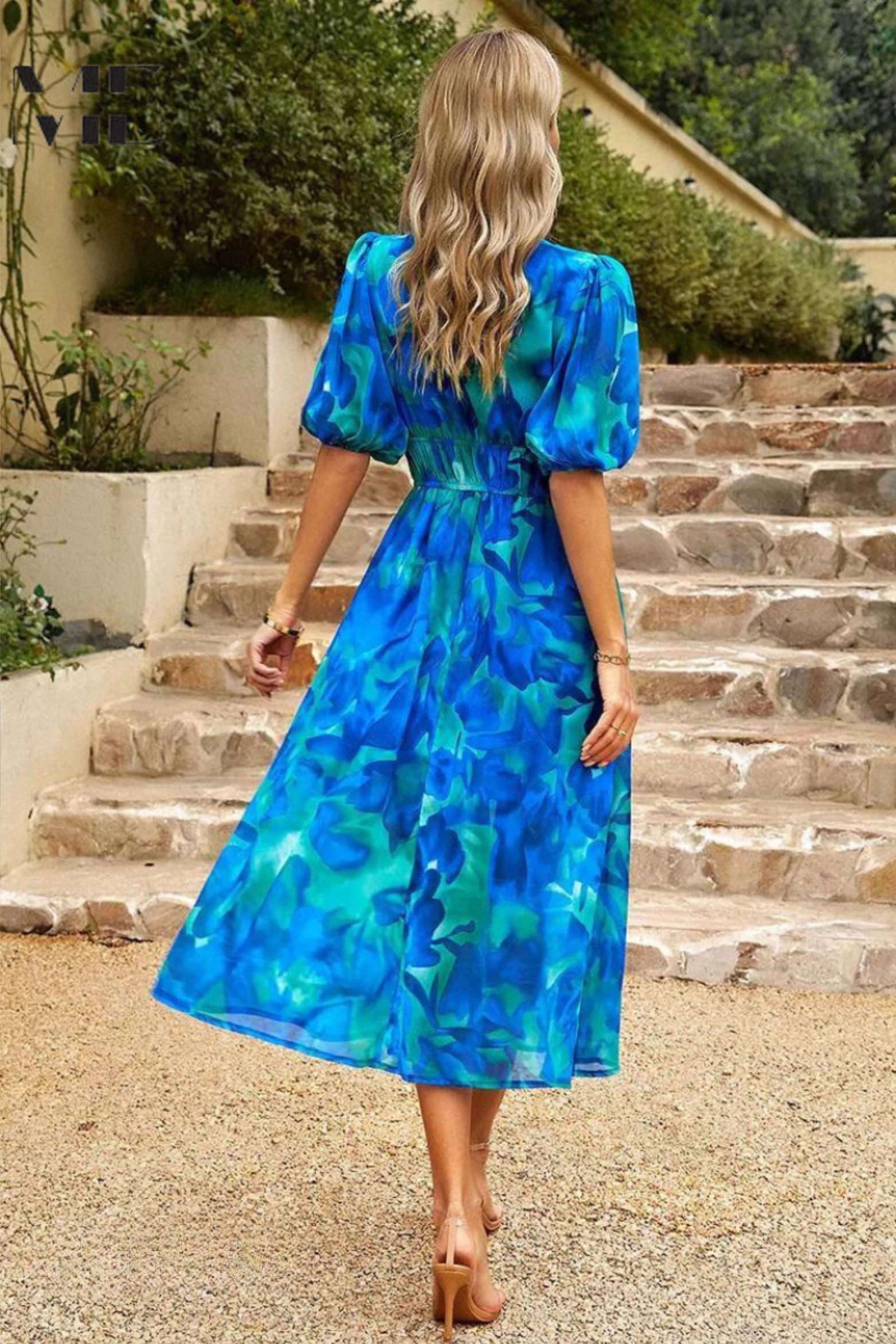 Romantic Floral Midi Dress