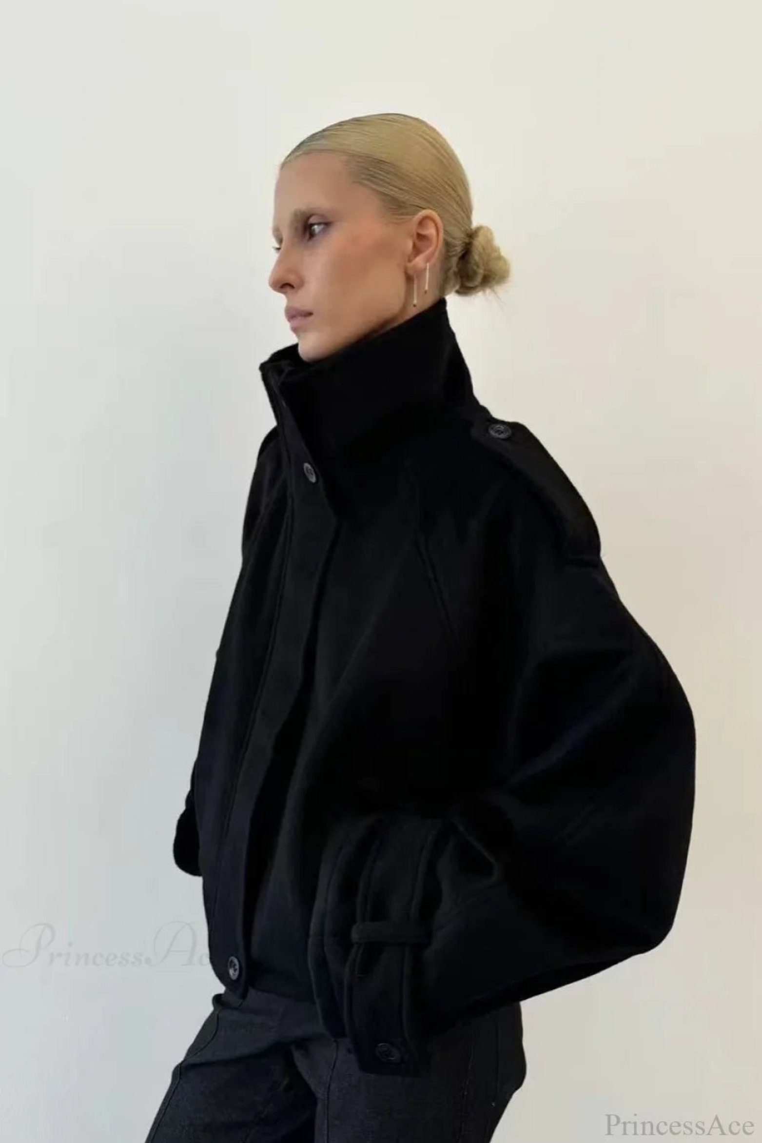 Women's Vintage Stand Collar Short Coat