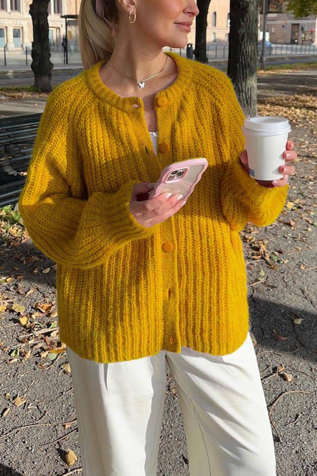 Women's Relaxed Long Sleeve Cardigan