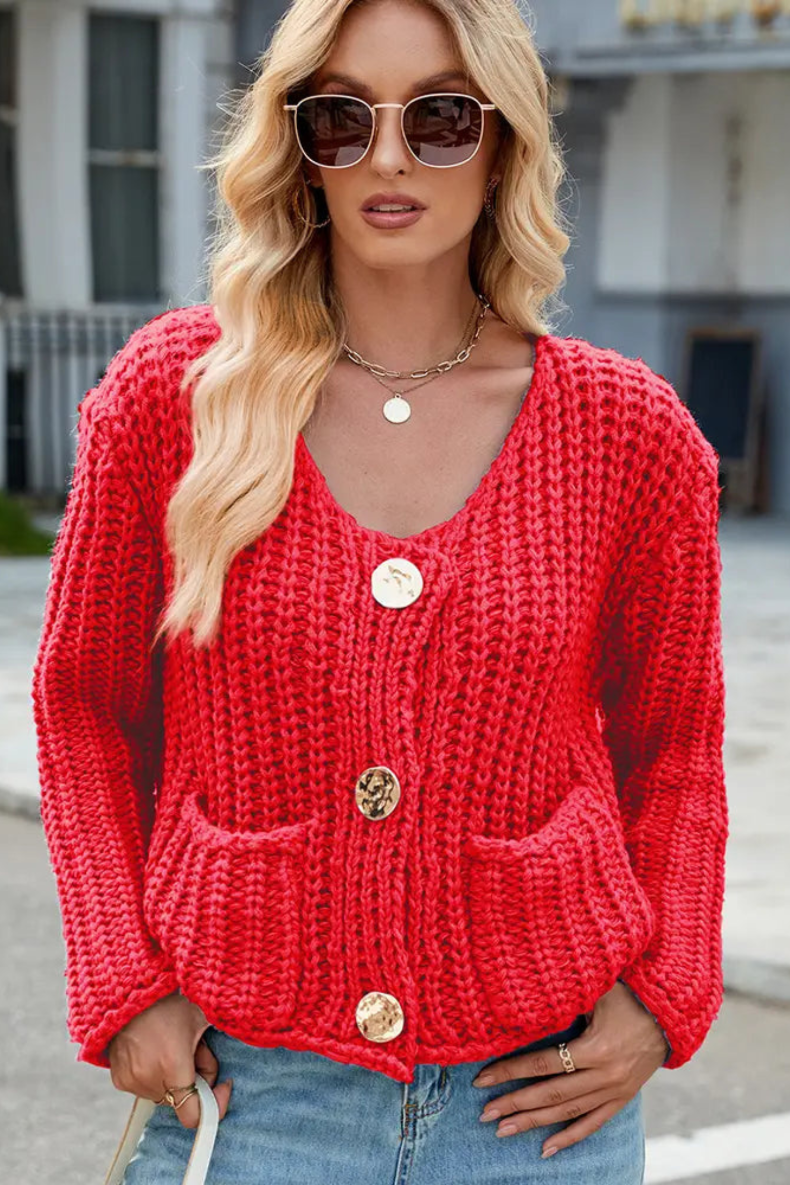 Women's Button Front Knit Cardigan