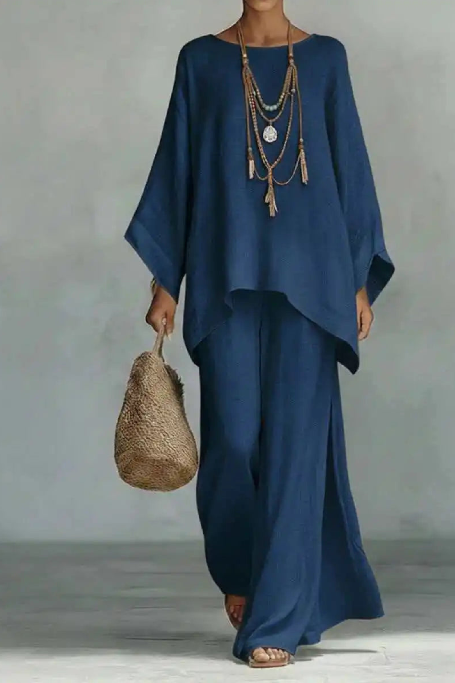 Minimalist Linen Pants Set Sleeveless Co Ord Two Piece
