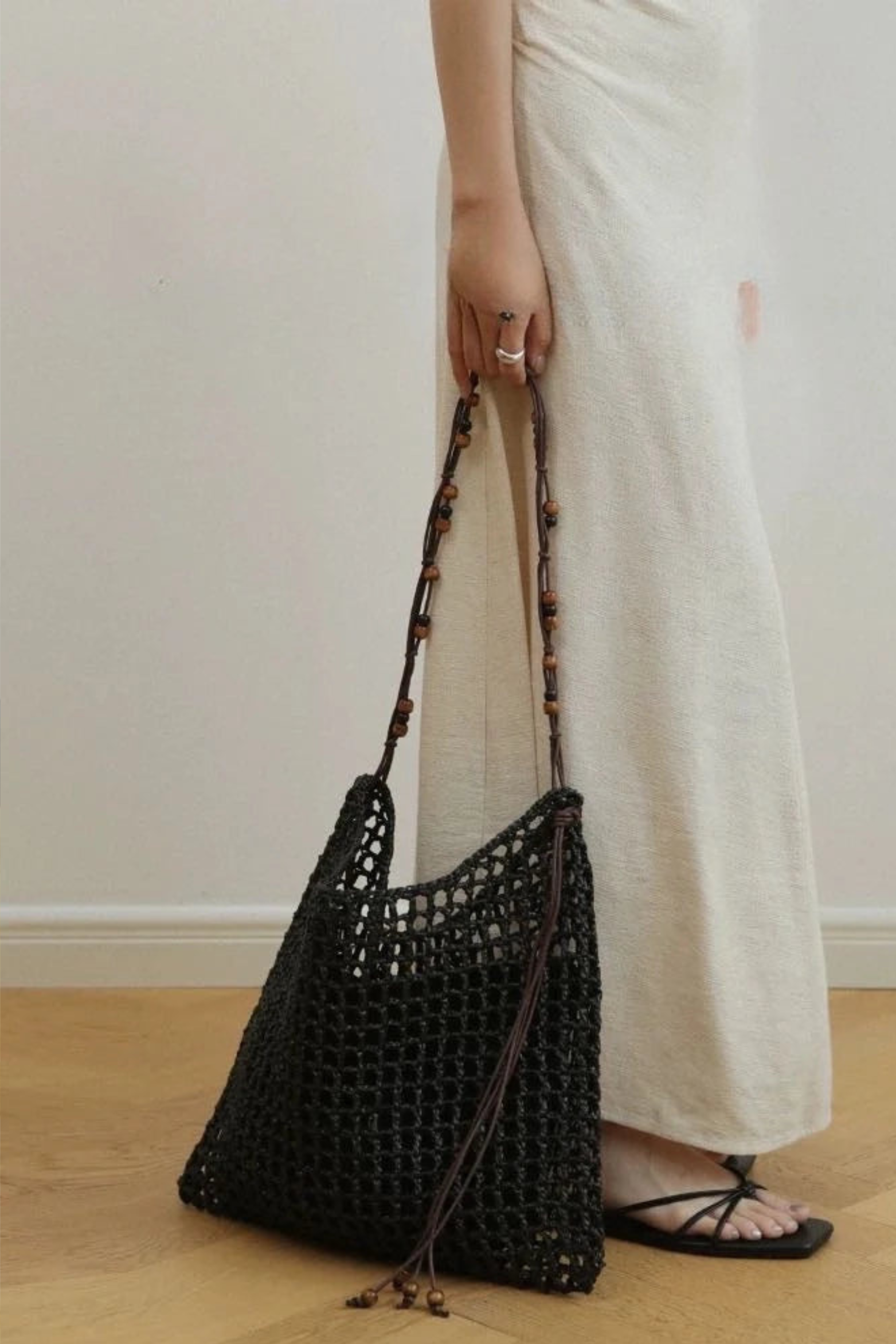 Solana Handwoven Straw Beach Tote Bag
