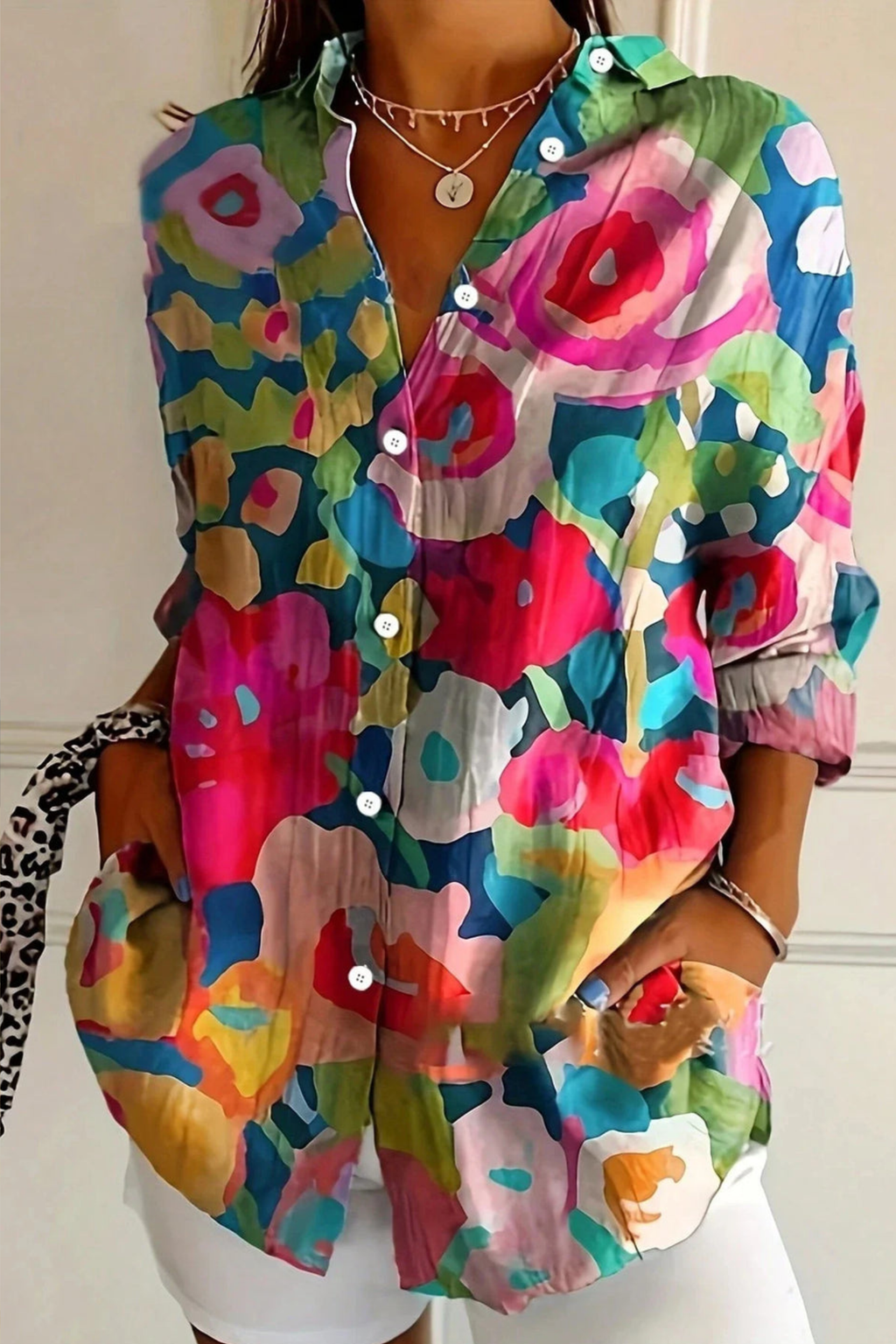 Abstract Print Blouse with Vibrant Everyday Style