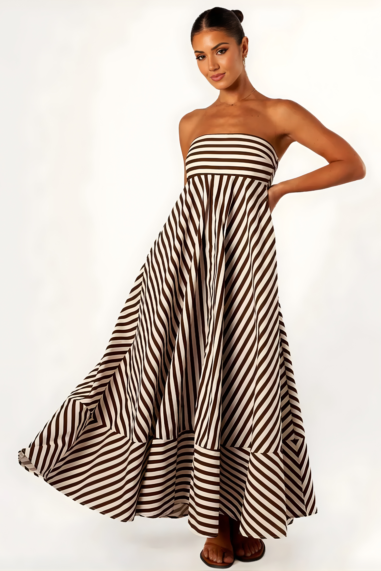 Nocturnal Charm Ruched Maxi Dress