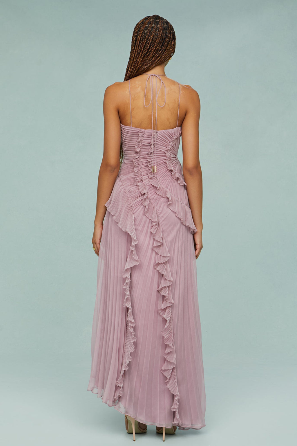 Refined Halter Neck Midi Dress