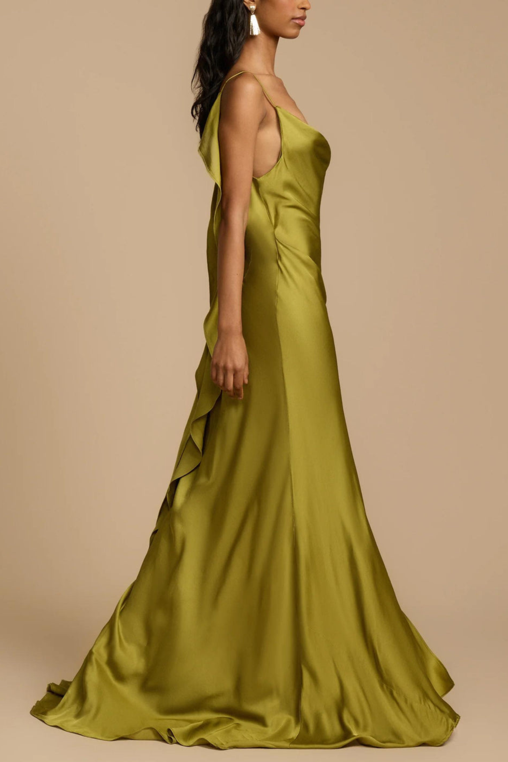 Satin Side Slit Maxi Dress