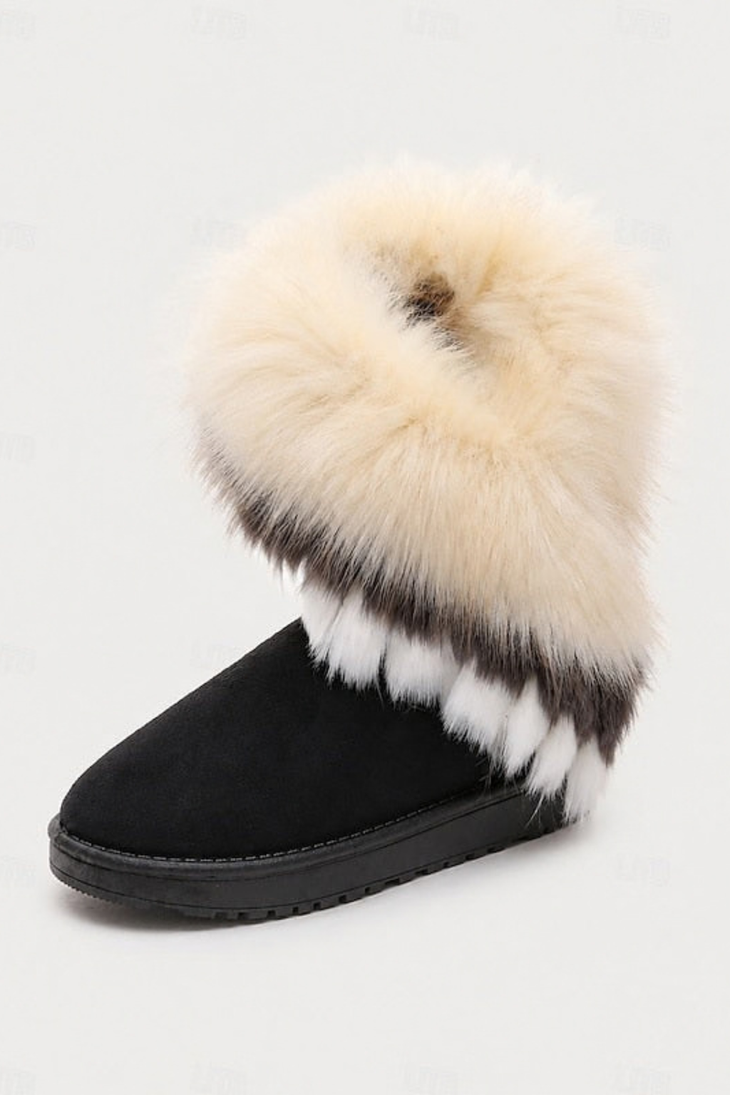 Fluffy Trim Winter Ankle Boots