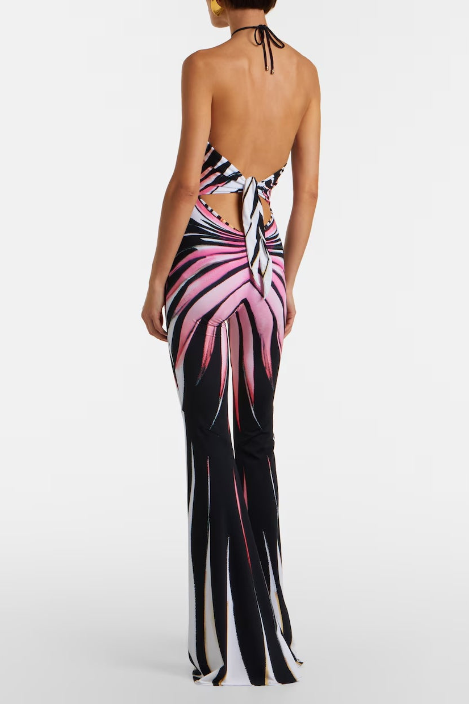 Ocean Print Wide Leg Jumpsuit