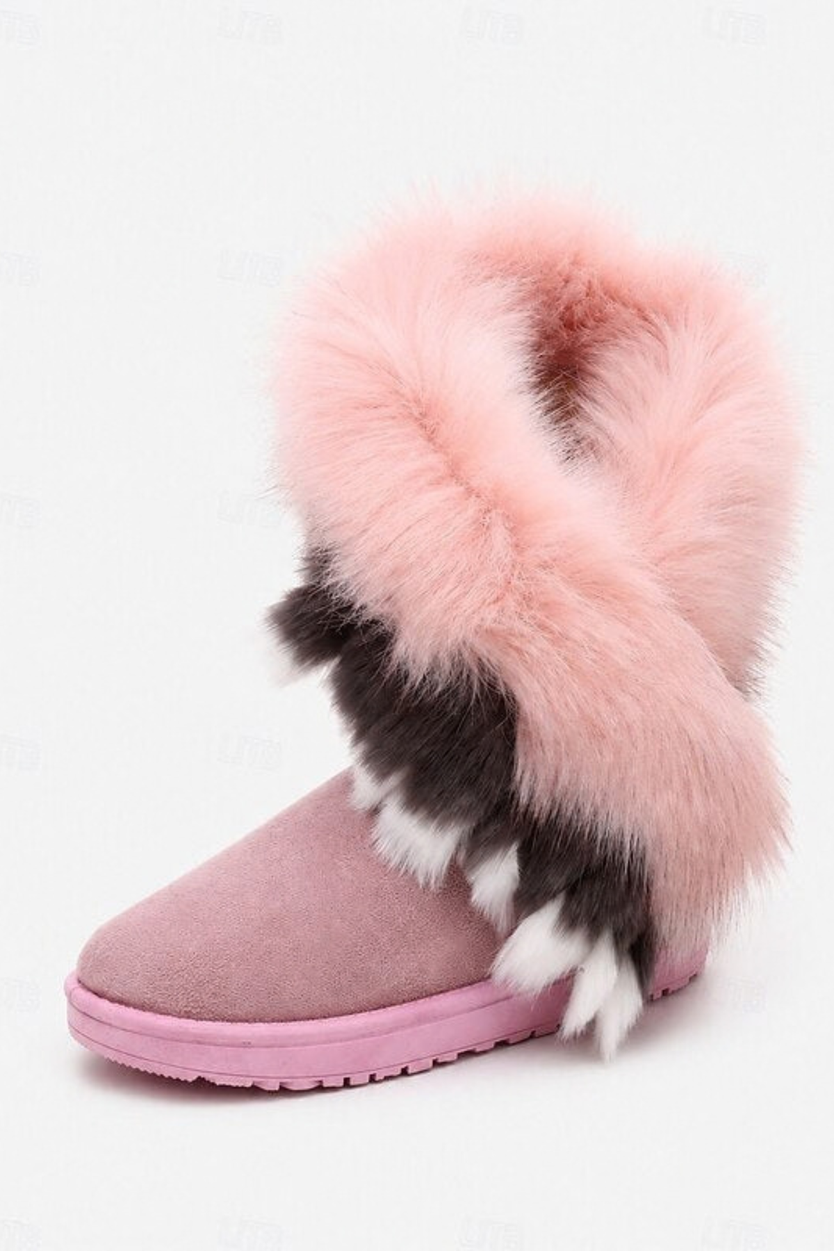 Fluffy Trim Winter Ankle Boots