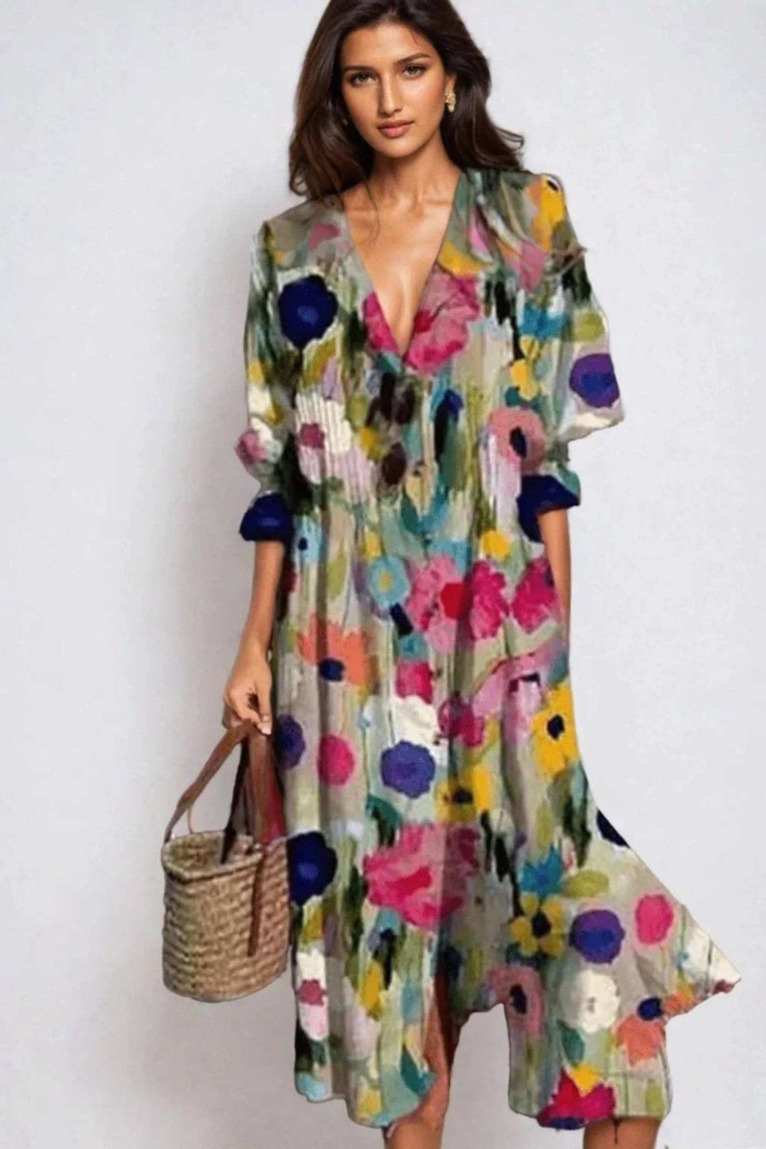 Sunset Bloom Boho Dress