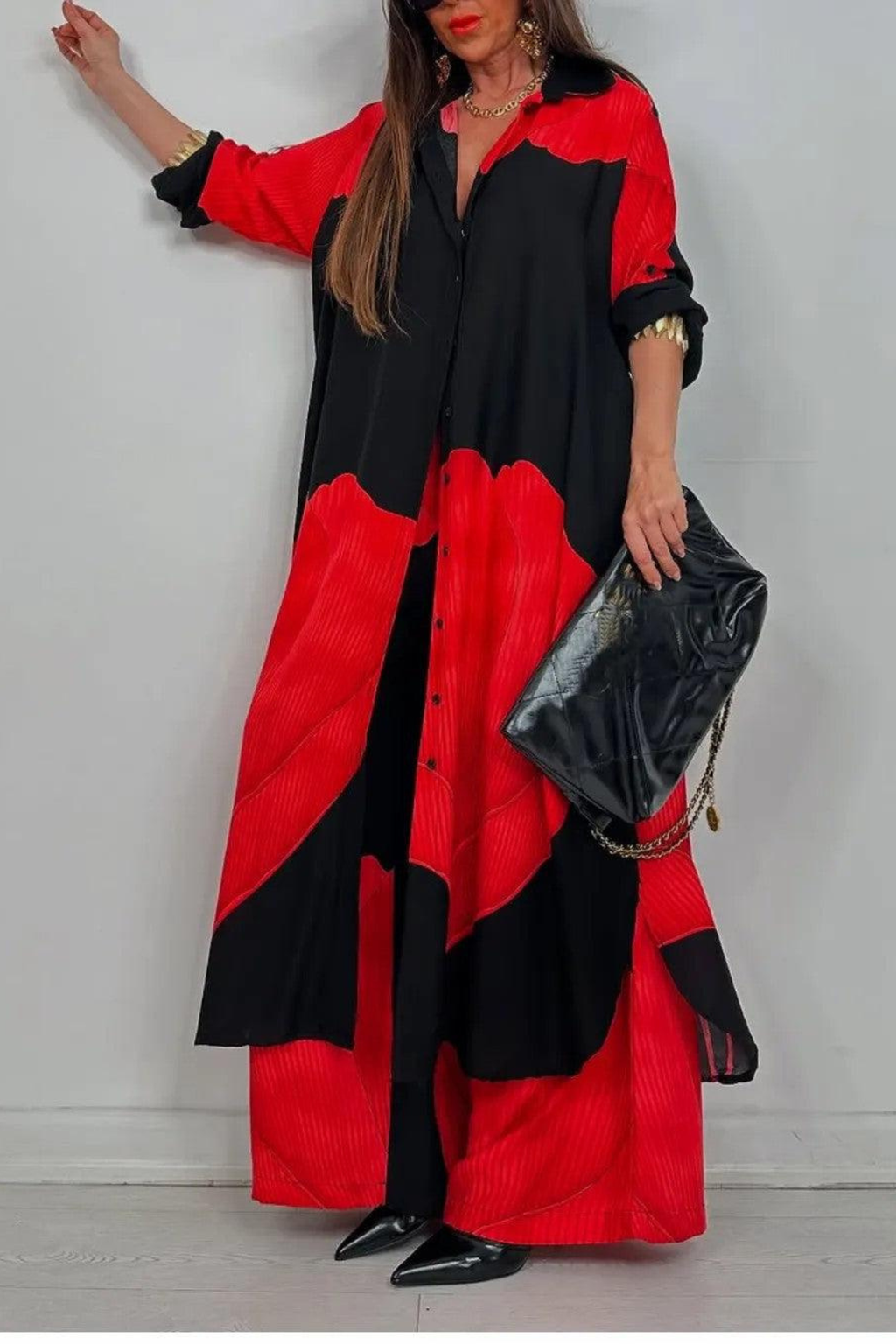 Women's Patchwork Lounge Two Piece Set