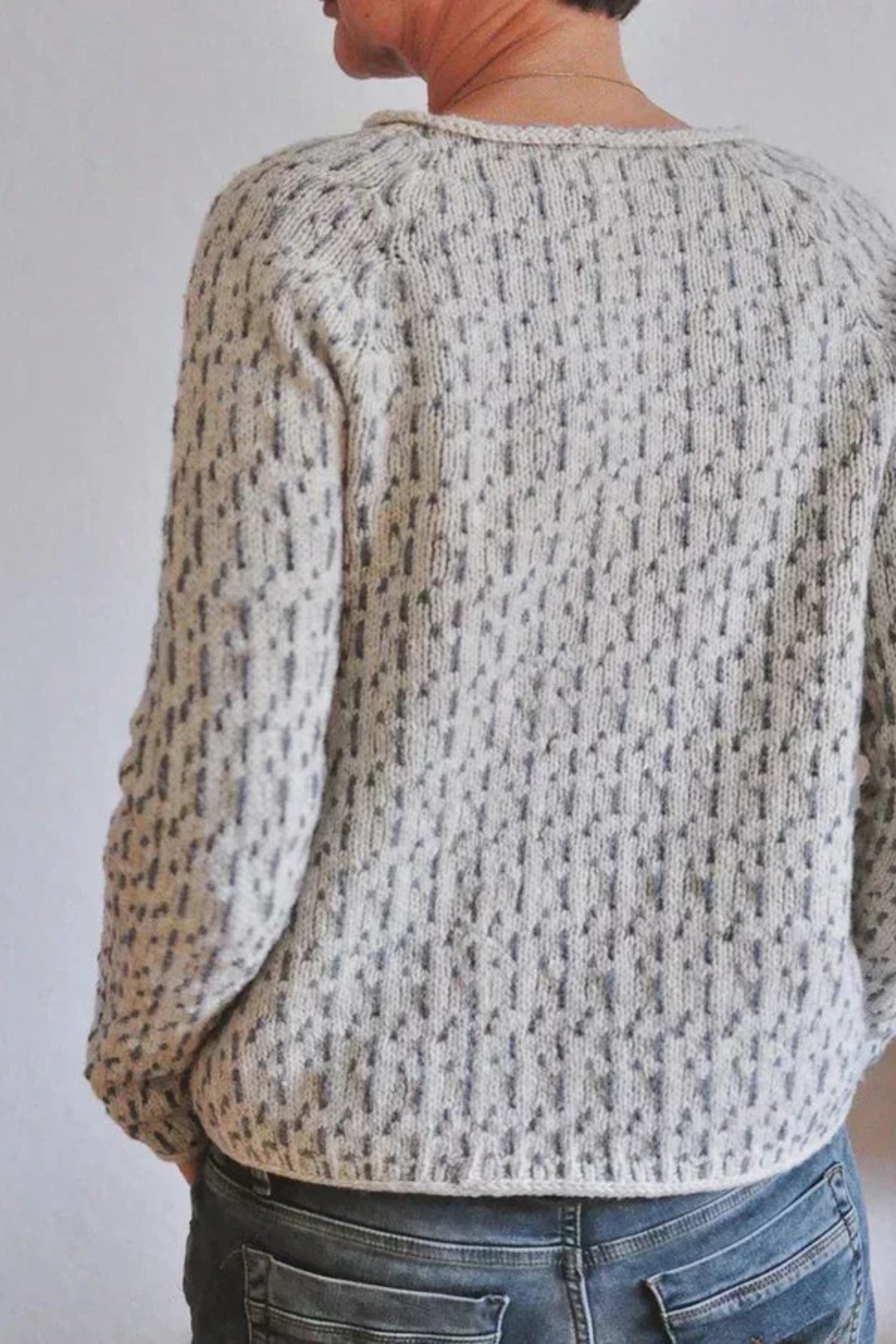 Women's Pattern Knit Crewneck Sweater