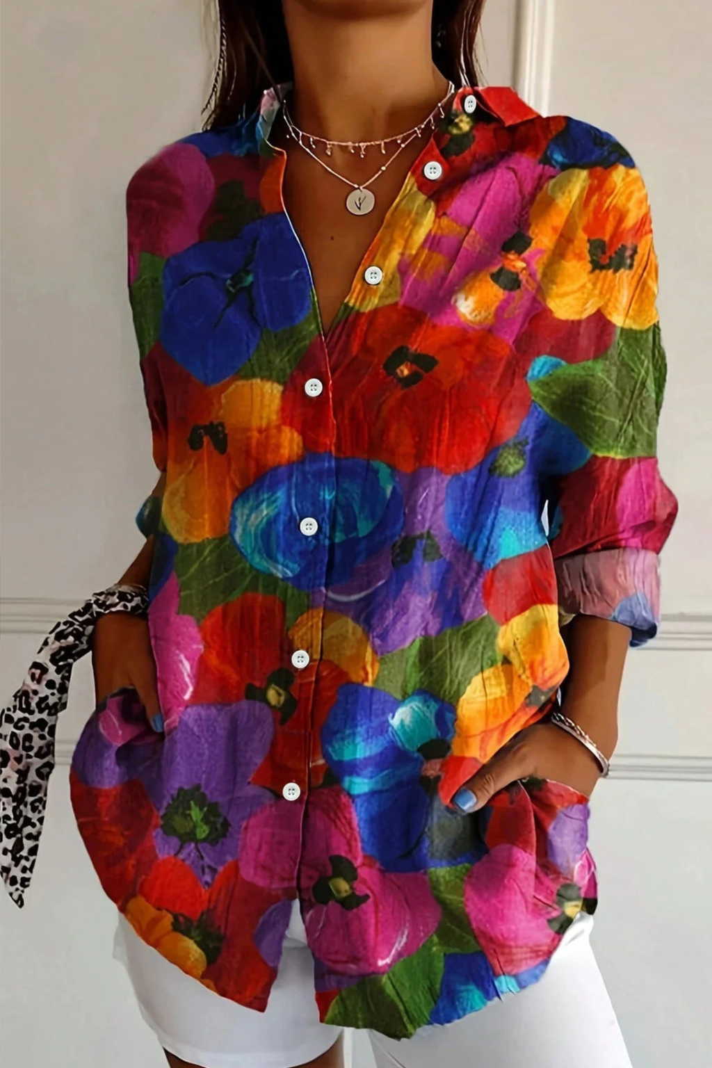 Abstract Print Blouse with Vibrant Everyday Style