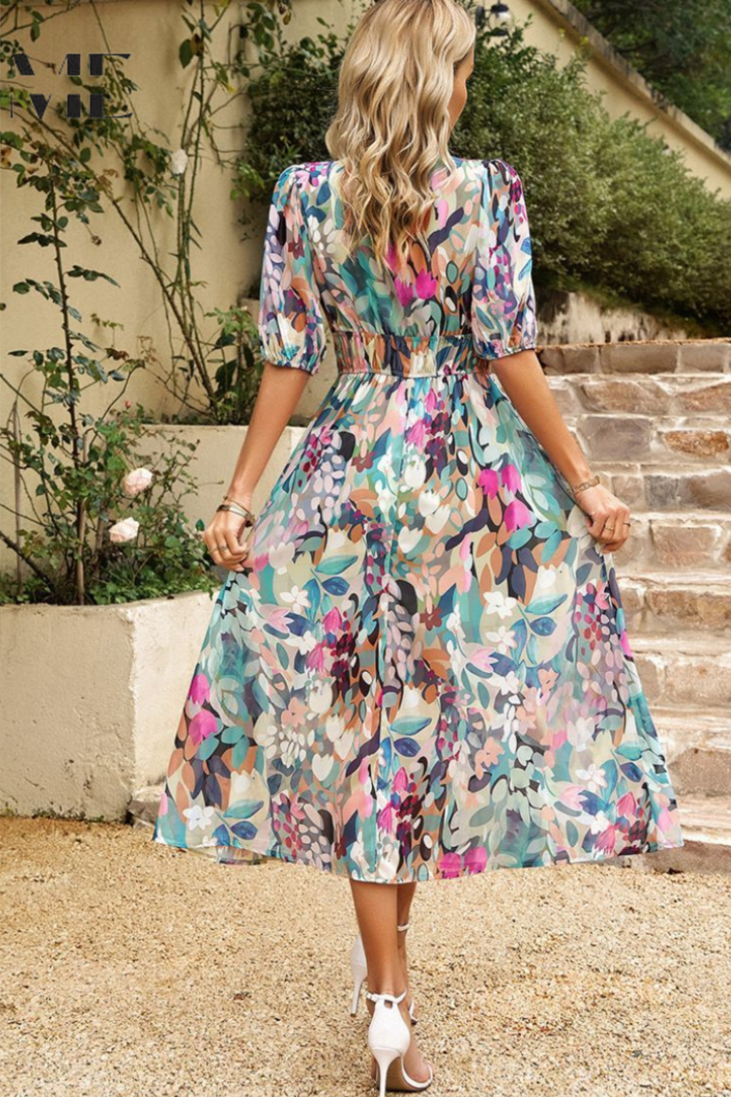 Romantic Floral Midi Dress