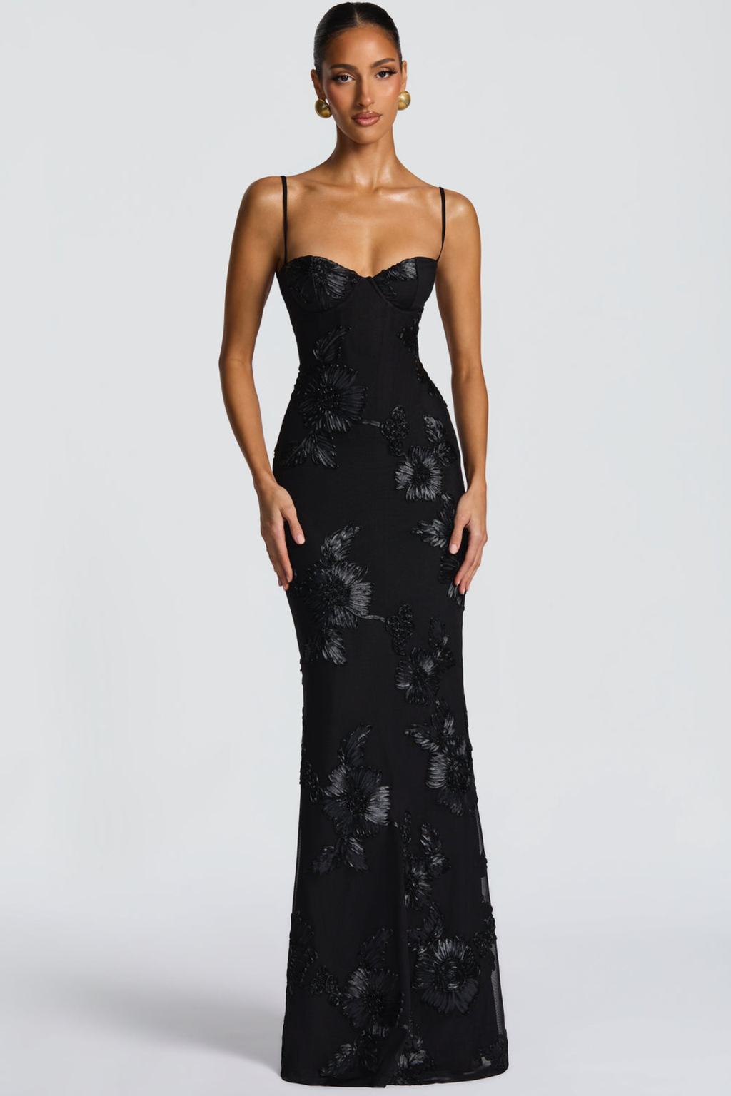 Romantic Embroidered Floral Wedding Guest Dress