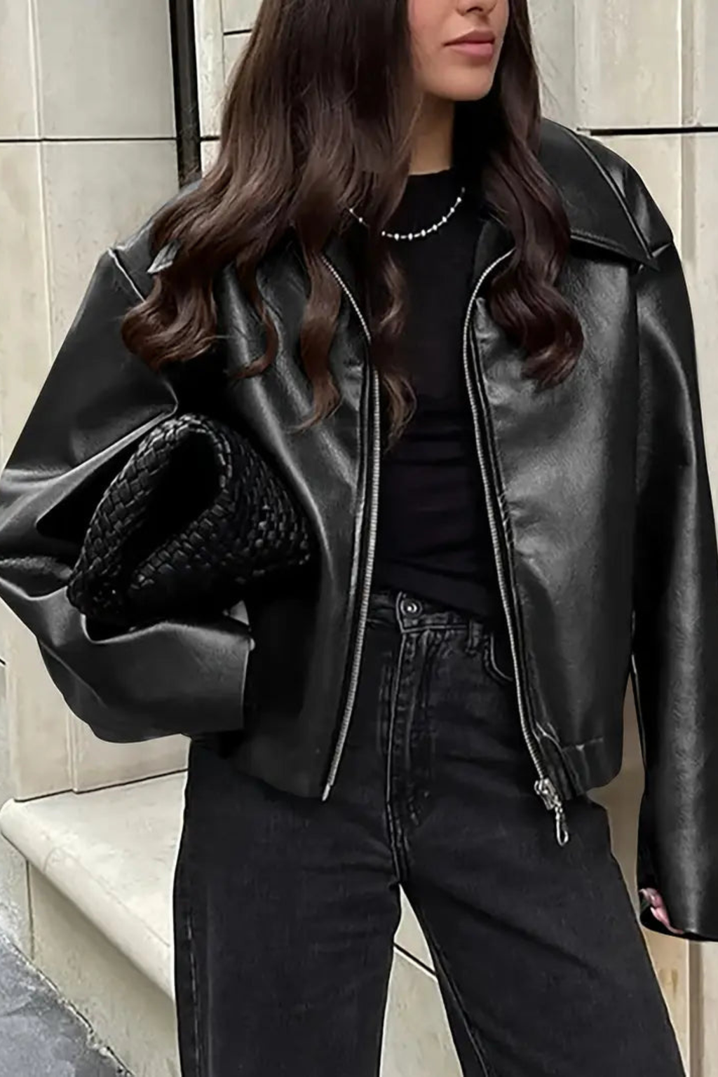 Women's Coated Zip Bomber Jacket