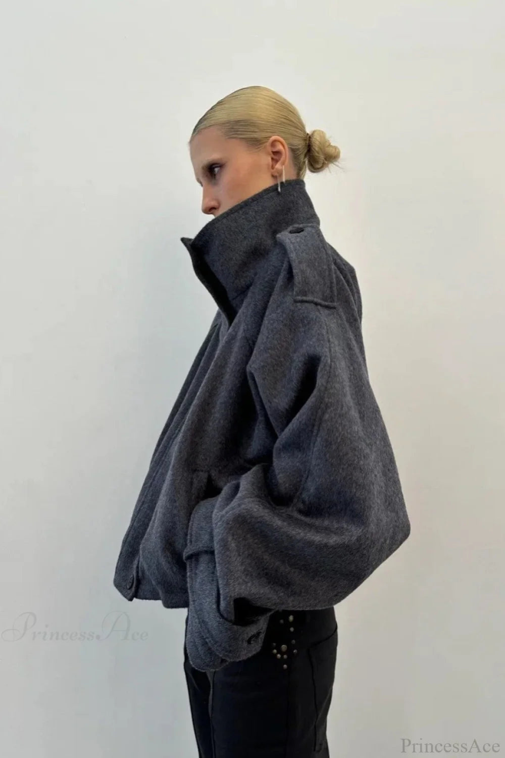 Women's Vintage Stand Collar Short Coat