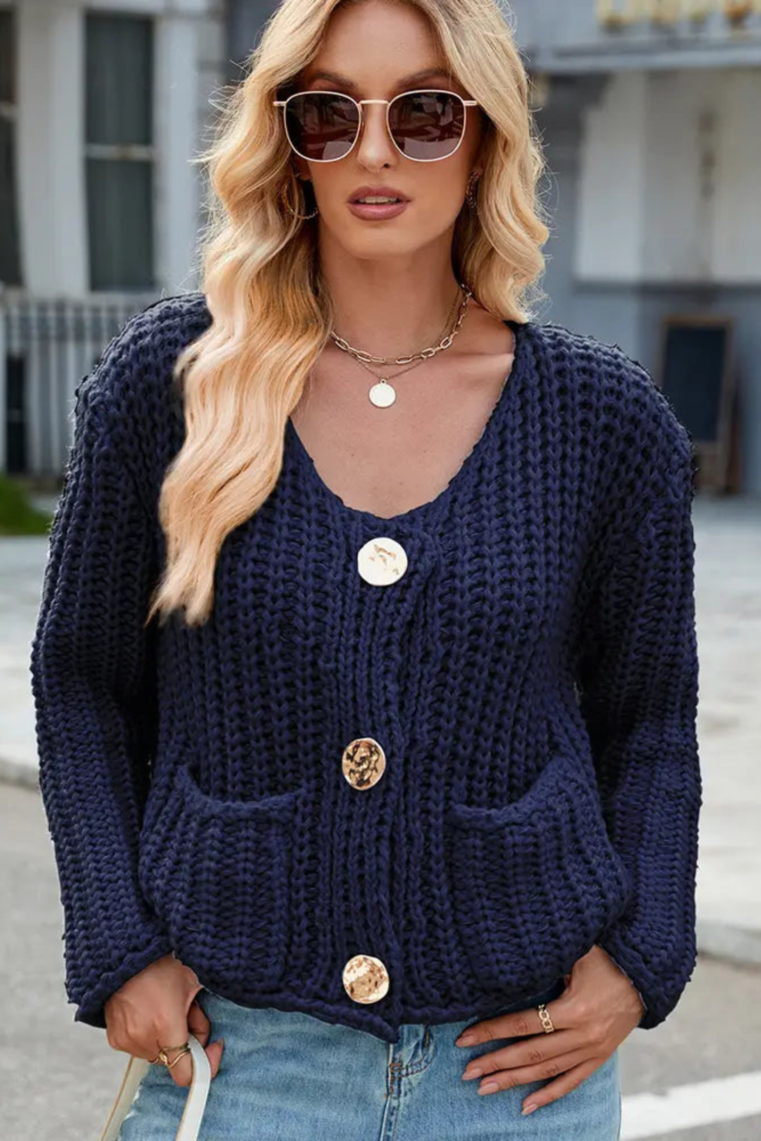 Women's Button Front Knit Cardigan