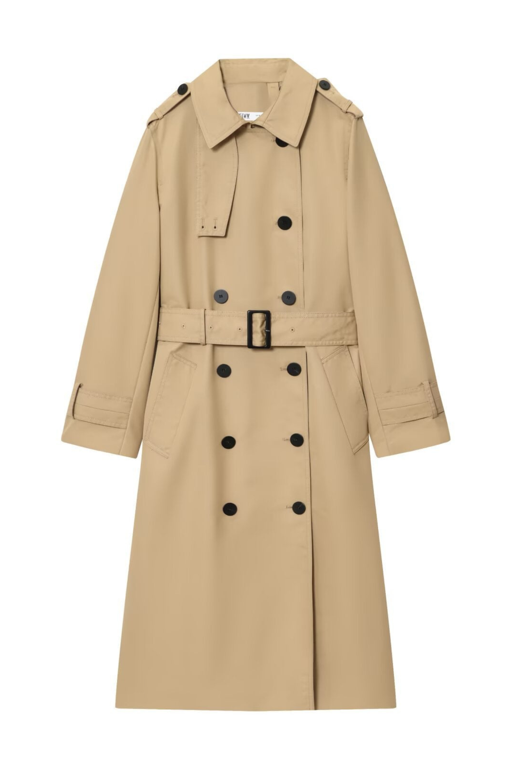 Women's Long Belted Double Breasted Trench