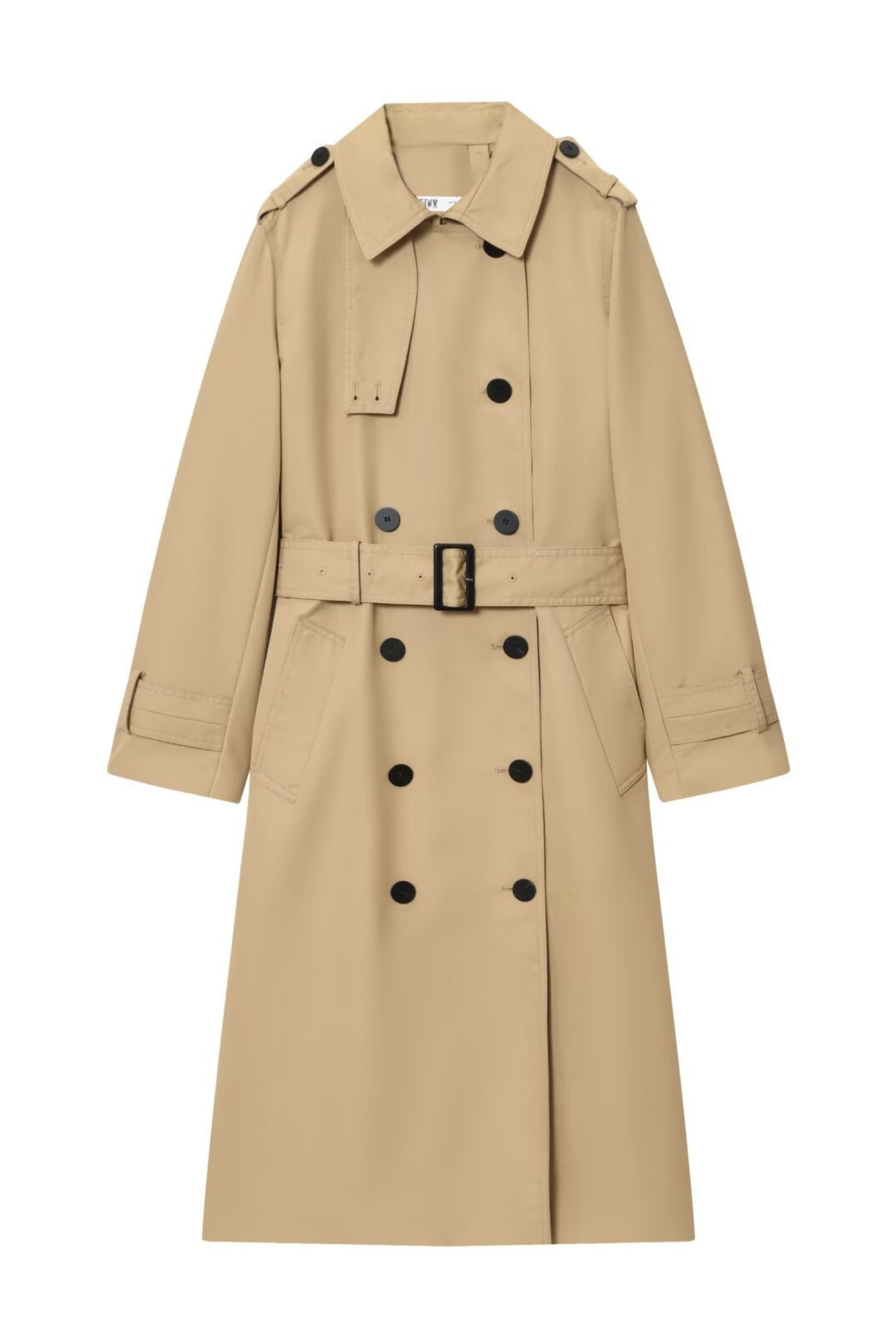 Women's Long Belted Double Breasted Trench