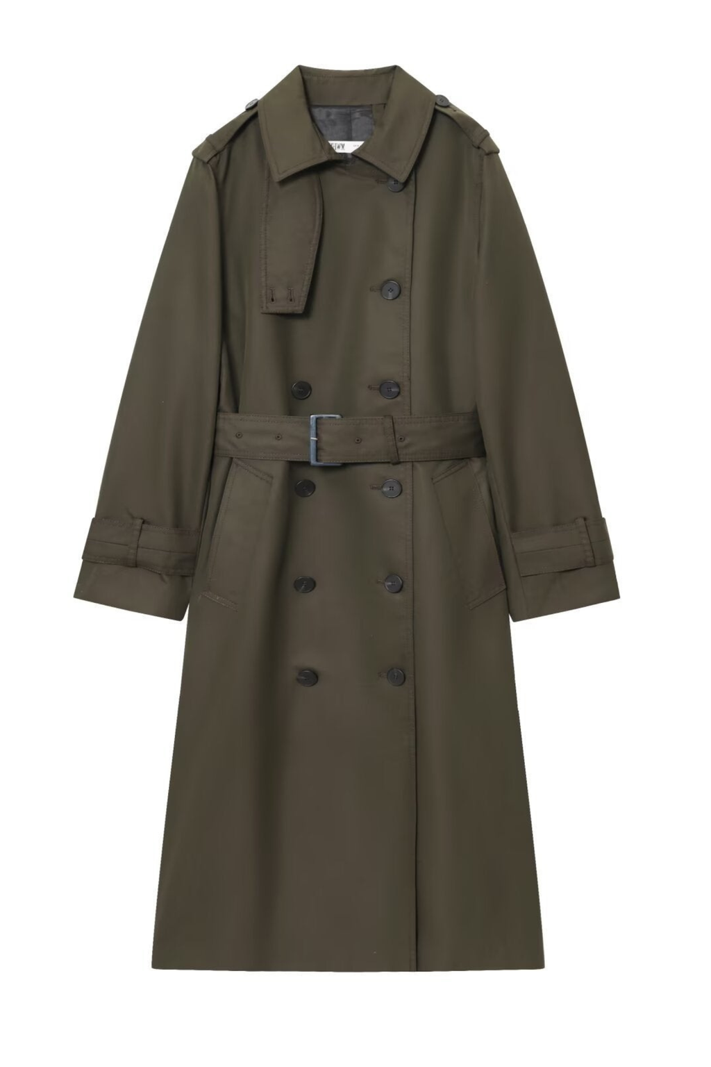 Women's Long Belted Double Breasted Trench