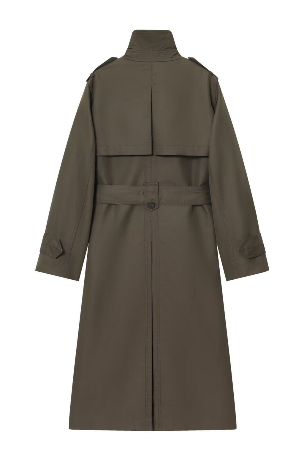 Women's Long Belted Double Breasted Trench