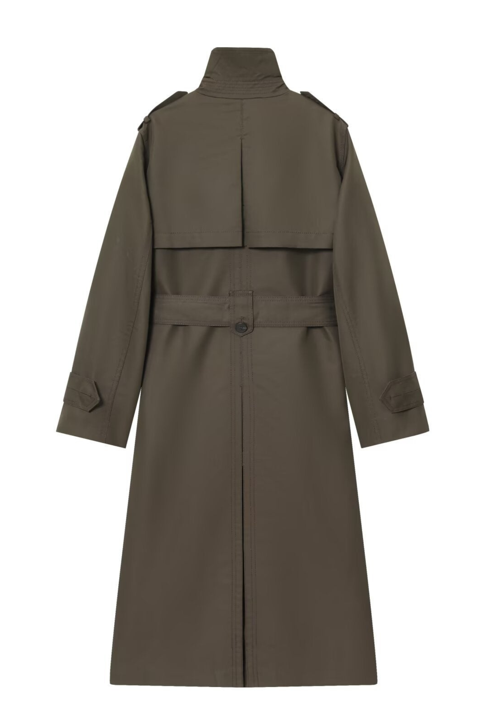 Women's Long Belted Double Breasted Trench